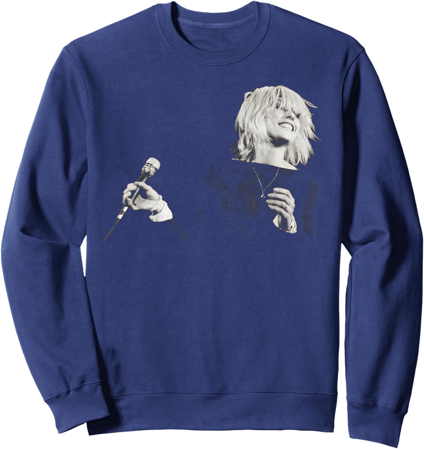 Blondie Debbie Harry Live Smile By Simon Fowler Sweatshirt - Sweatshirt | Navy