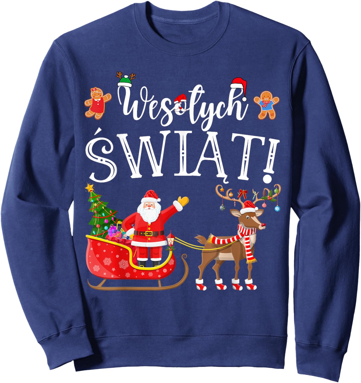 Poland Wigilia Polish Christmas / Wesolych Swiat Sweatshirt - Sweatshirt | Navy