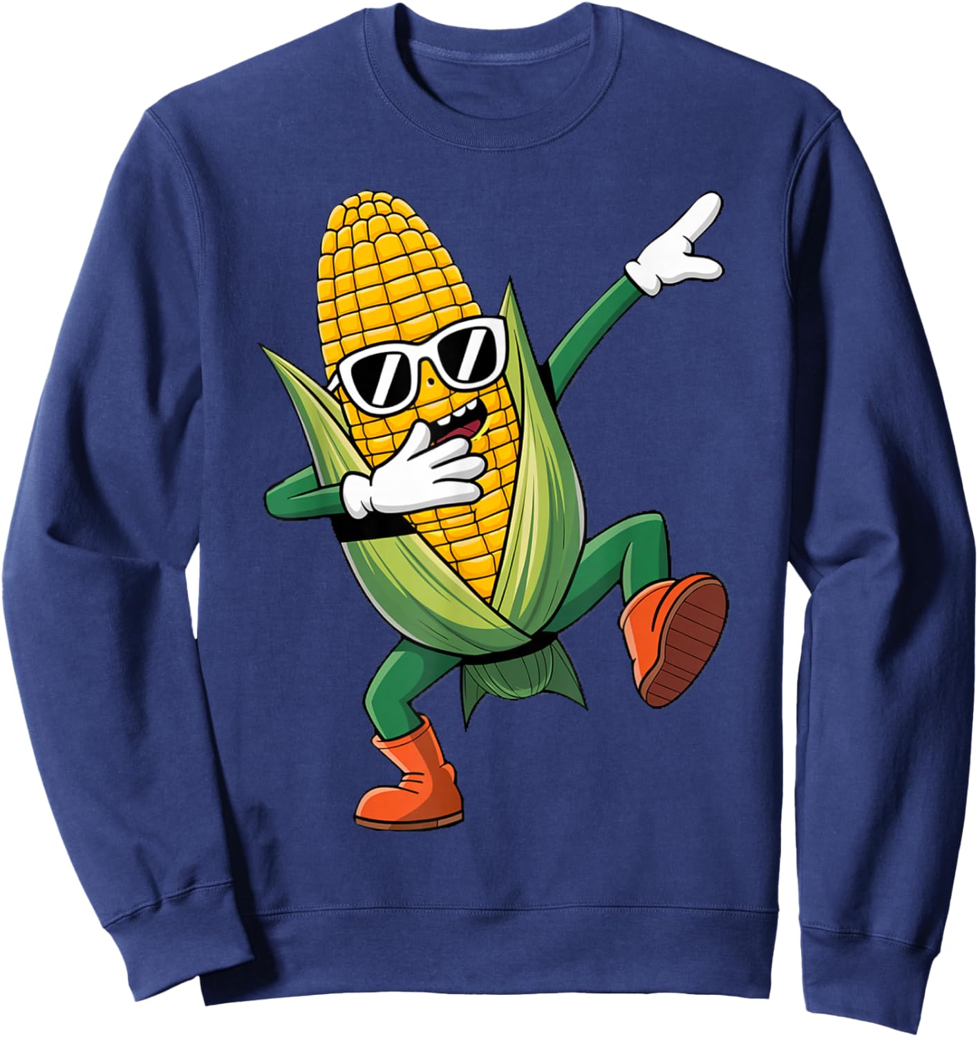 Dabbing Corn Cob | Dancing Corn Farm Farmer Sweatshirt - Sweatshirt | Navy