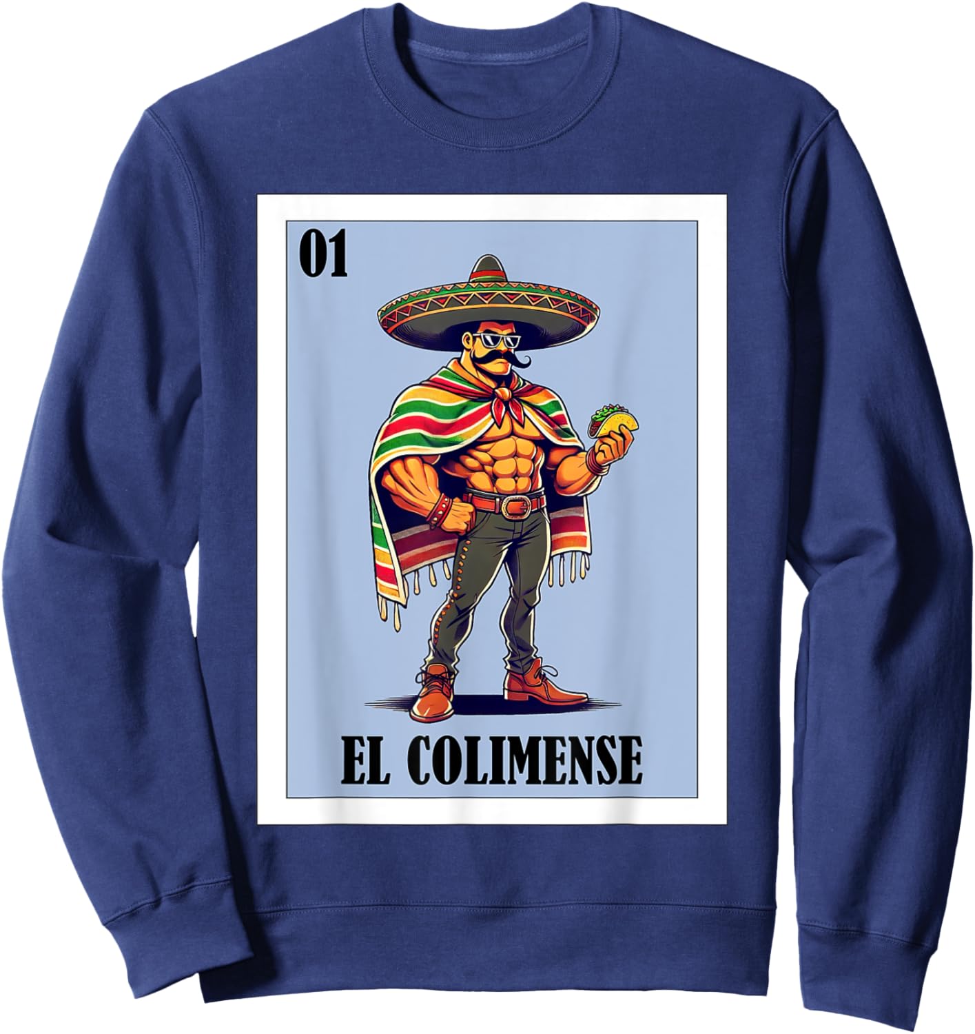 Funny Colima Mexican Design - El Colimense Sweatshirt - Sweatshirt | Navy