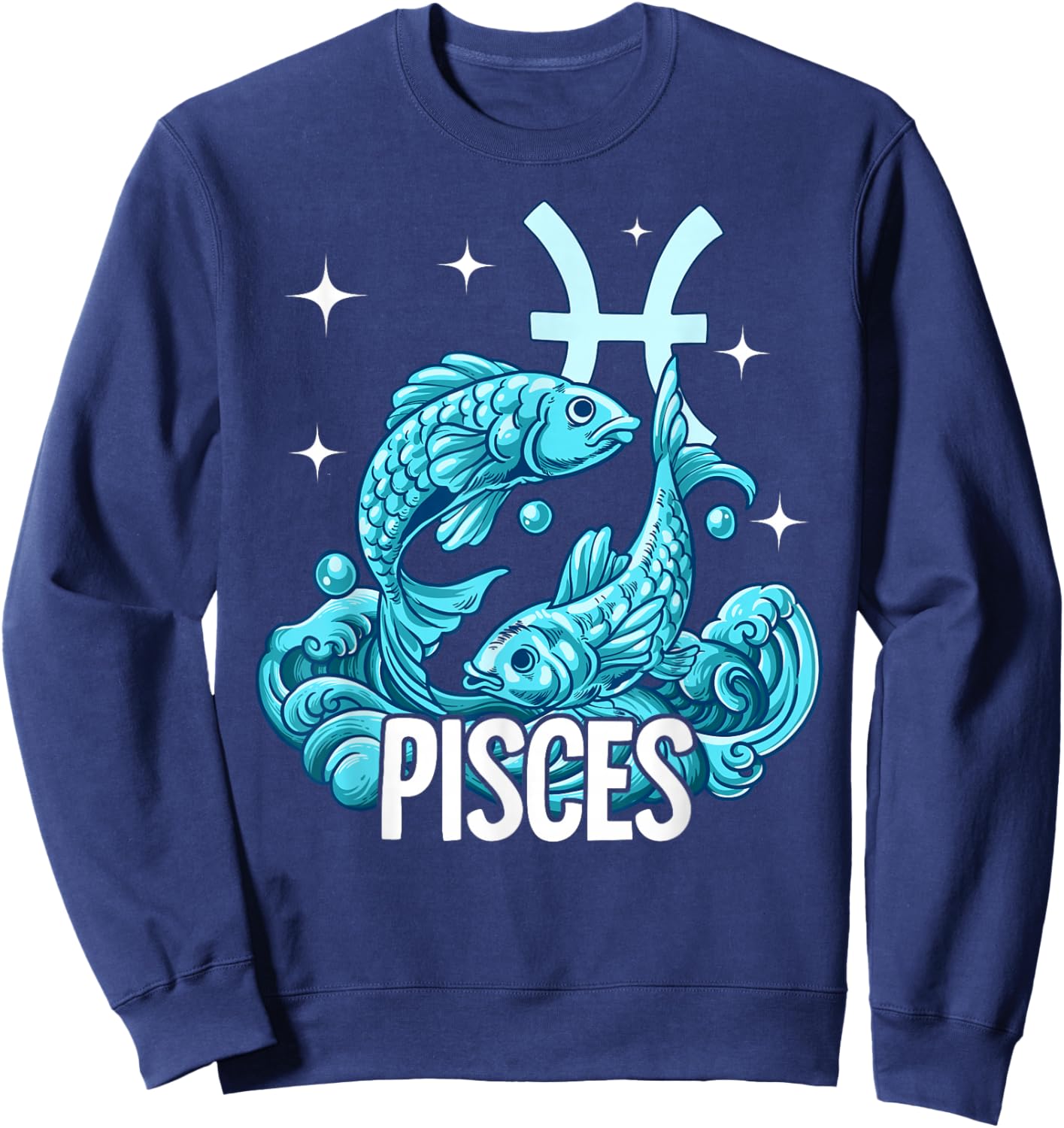 Pisces Zodiac Sign Sweatshirt - Sweatshirt | Navy