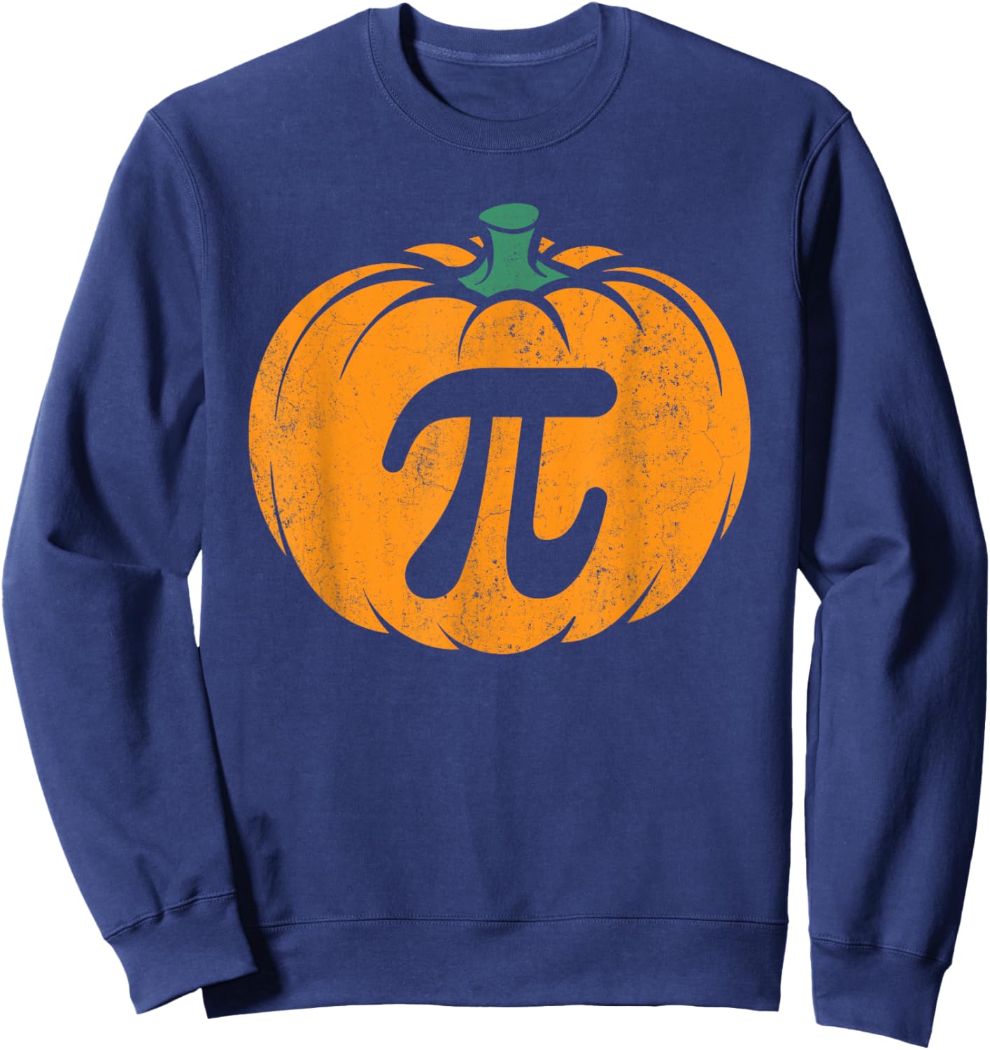 Thanksgiving Pumpkin Pi Pie Costume Math Teacher Halloween Sweatshirt - Sweatshirt | Navy