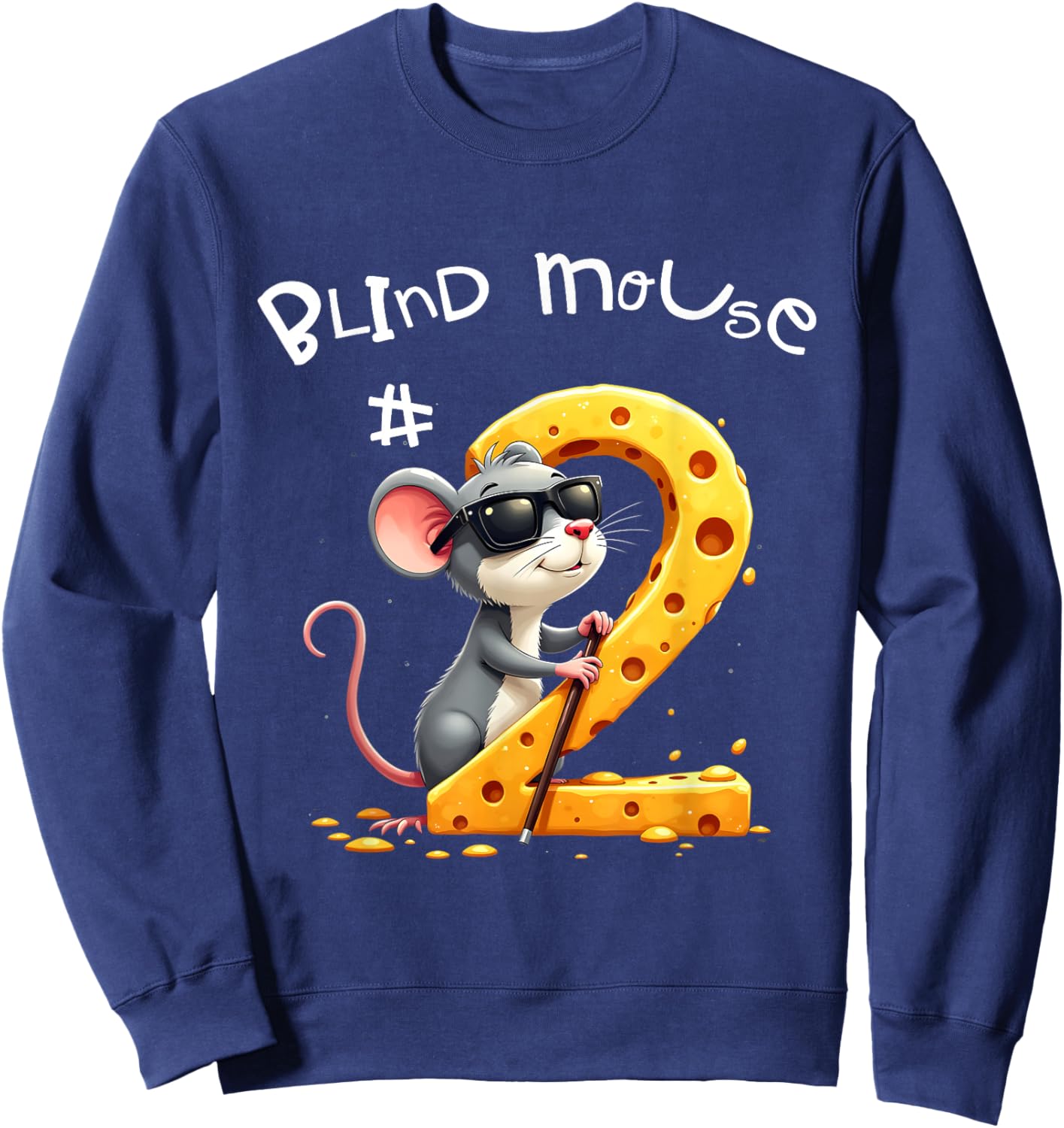 Three Blind Mice Matching Halloween Group Costume Mouse #1 Sweatshirt - Sweatshirt | Navy
