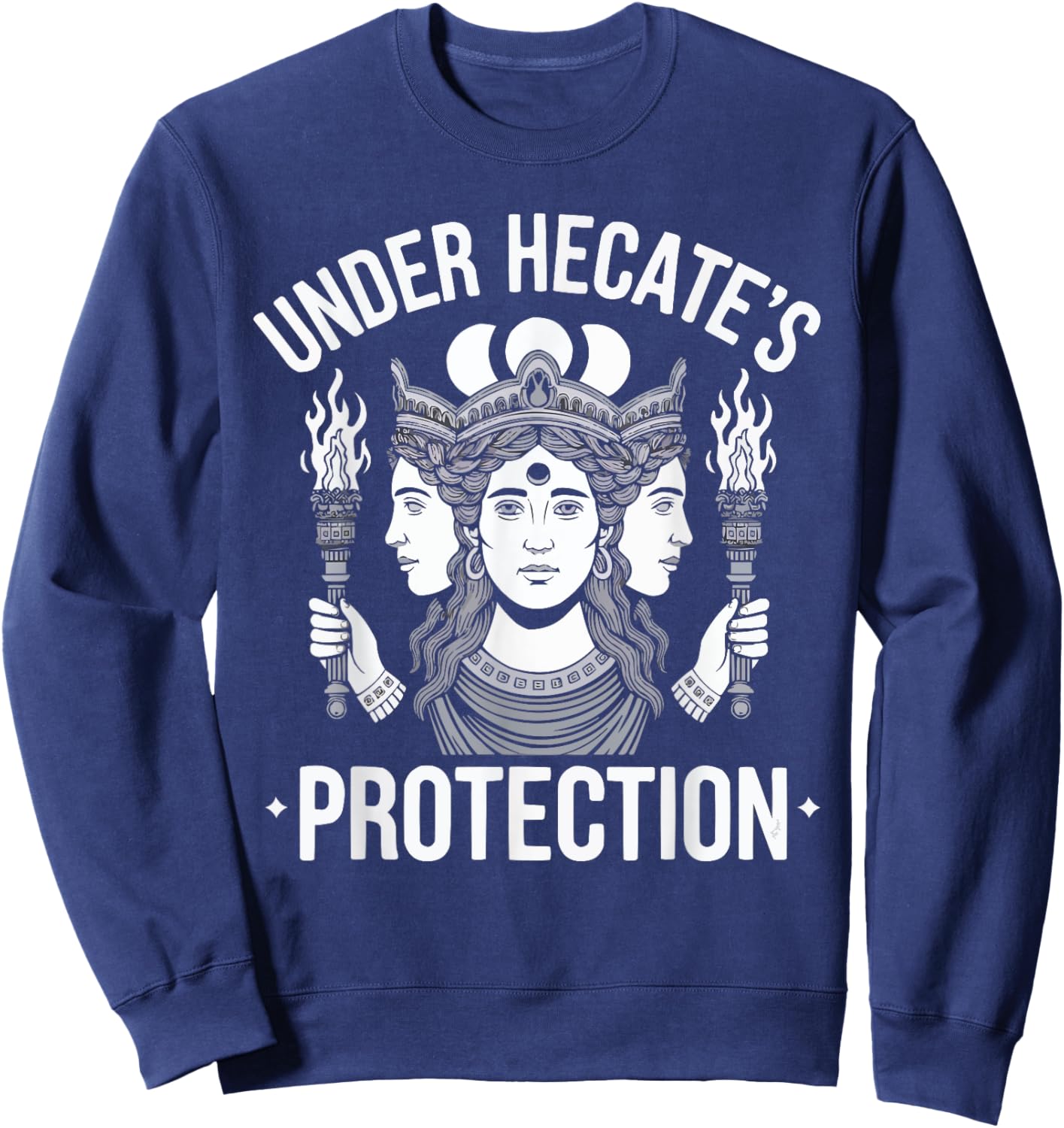 Hecate Moon Goddess Greek Goddess Greek Mythology Sweatshirt - Sweatshirt | Navy