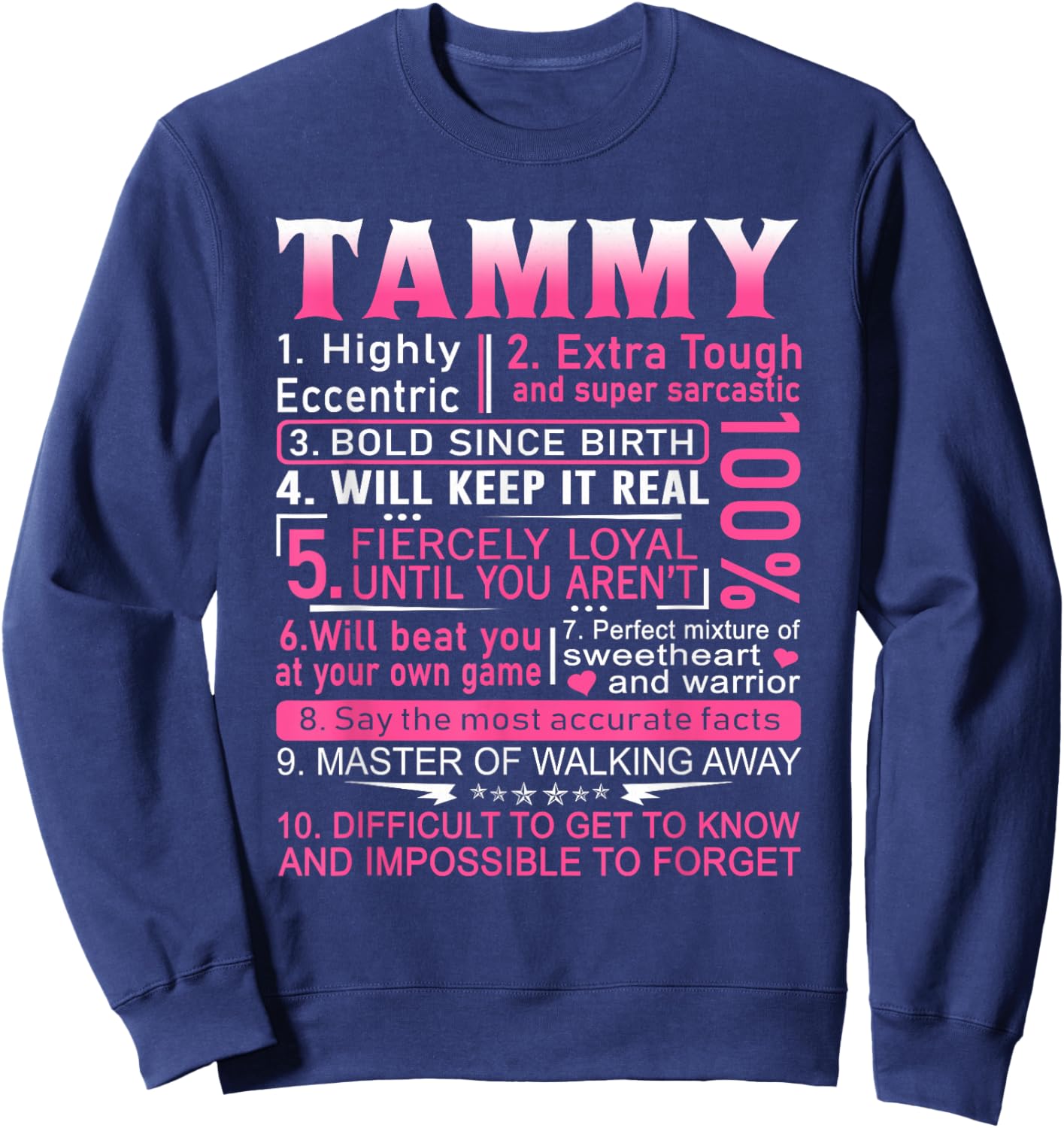 Tammy Name Shirt Personalized Tammy First Name Sweatshirt - Sweatshirt | Navy