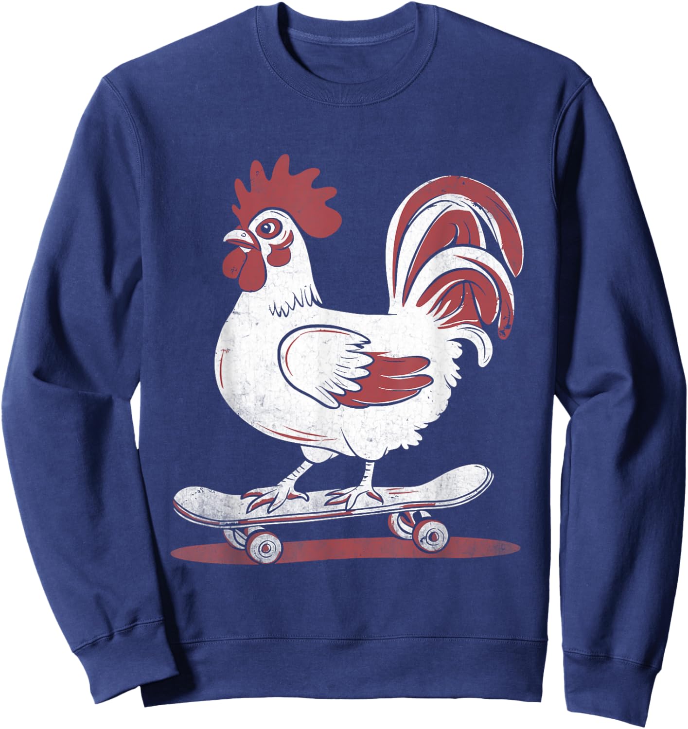 Chicken Skateboarder Skateboarding Skateboarder Skateboard Sweatshirt - Sweatshirt | Navy