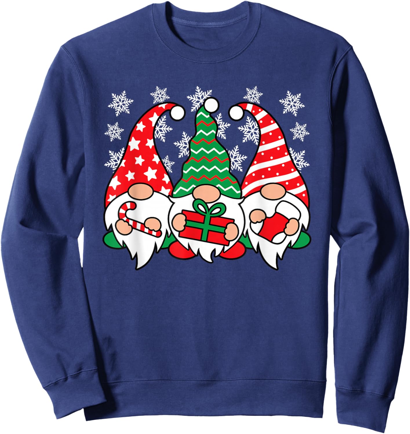 Funny Christmas Gnomes Xmas Gnome Men Women Kids Sweatshirt - Sweatshirt | Navy