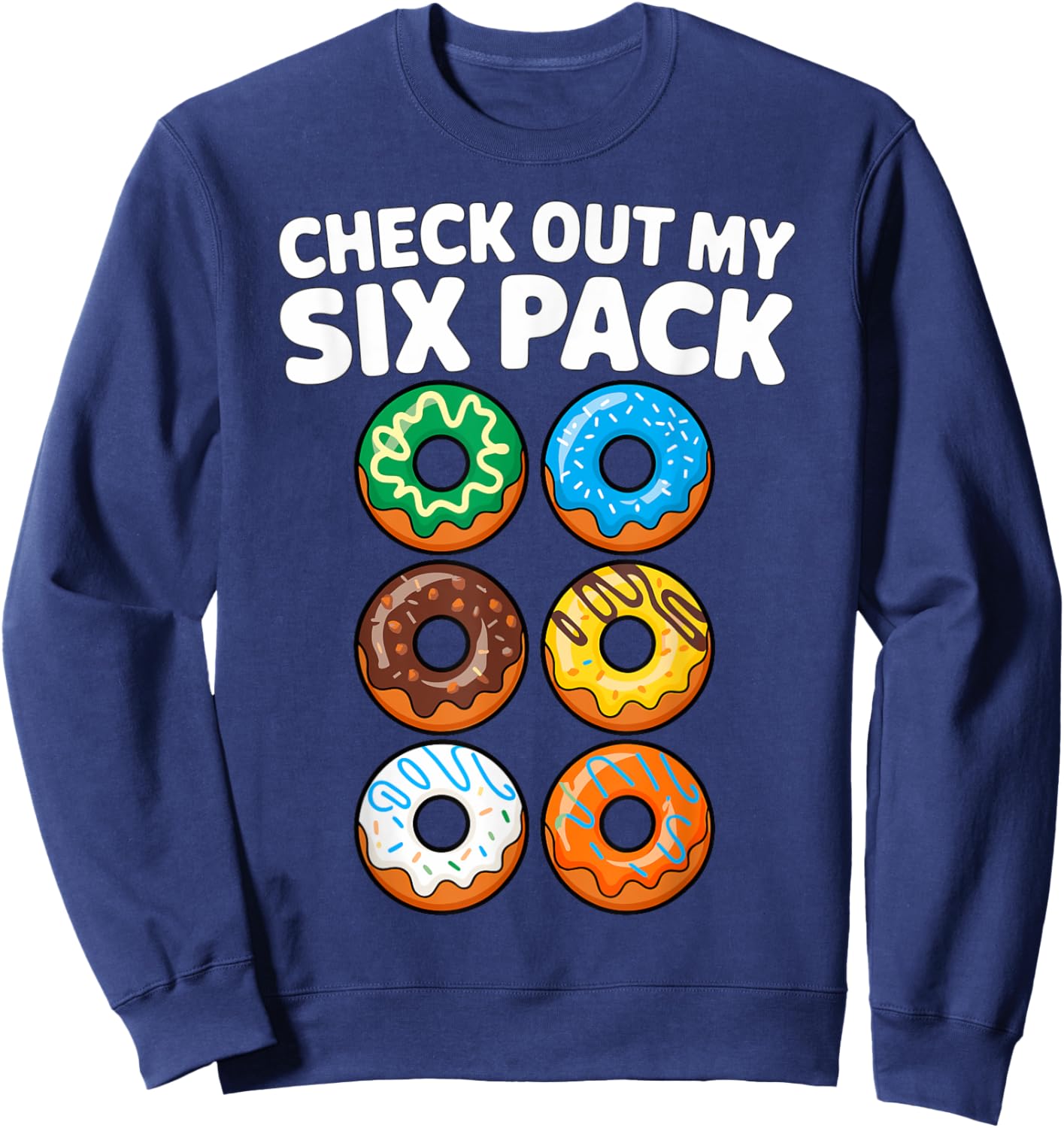 Check out my Six Pack Donut Fitness Gym Sweatshirt - Sweatshirt | Navy