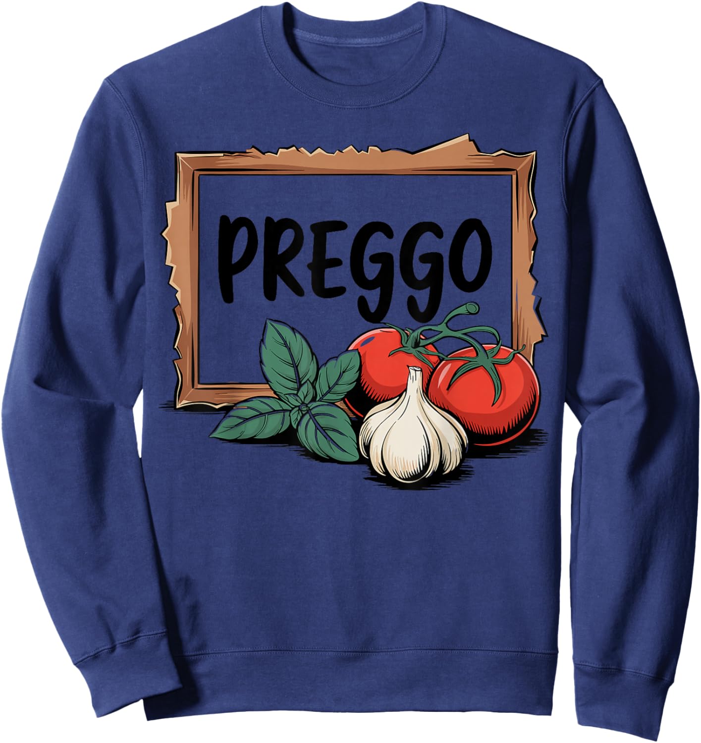 Preggo Sauce Costume Cute and Funny Pregnancy Announcement Sweatshirt - Sweatshirt | Navy