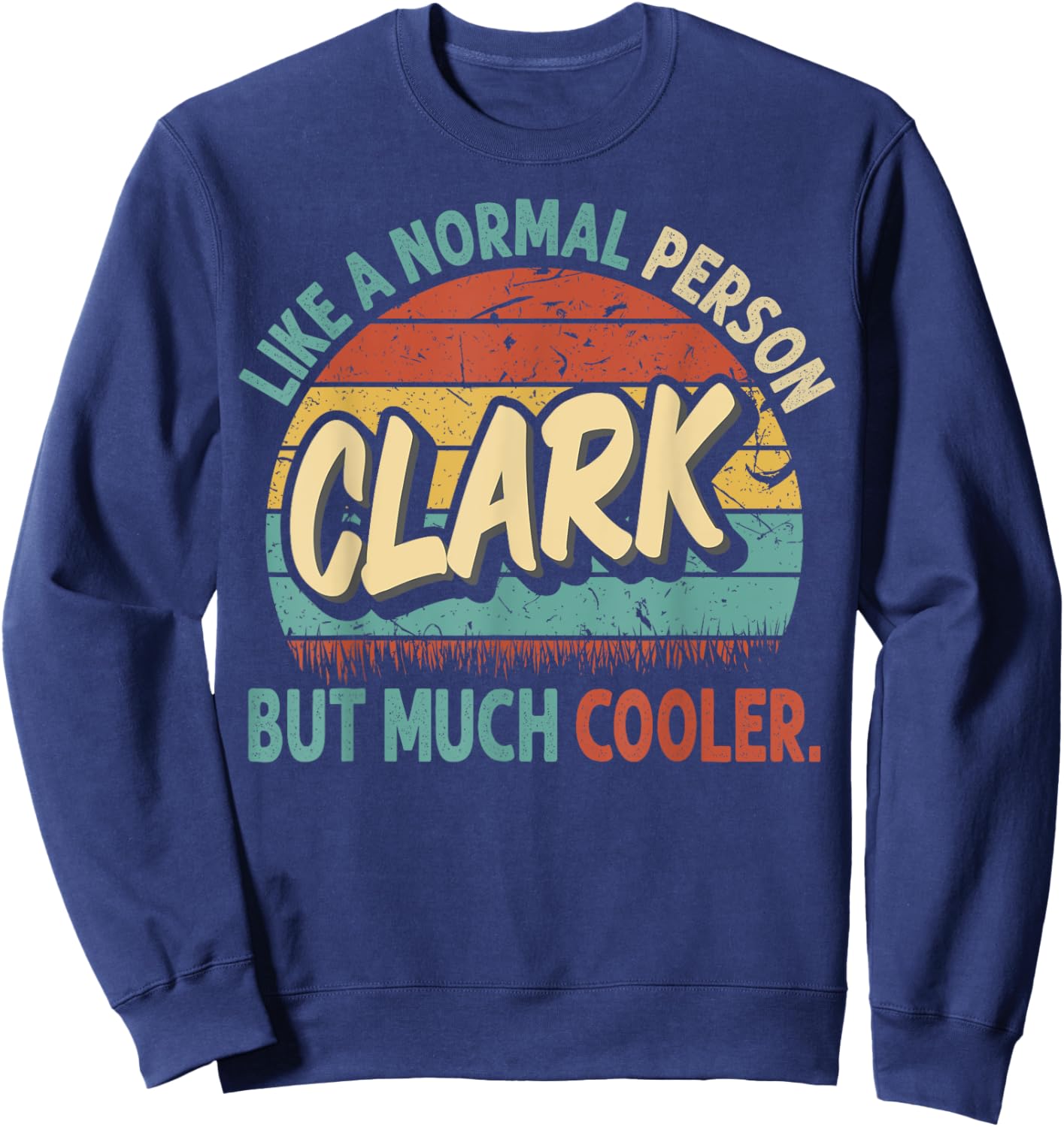CLARK Like A Normal Person But Much Cooler Vintage Sweatshirt - Sweatshirt | Navy