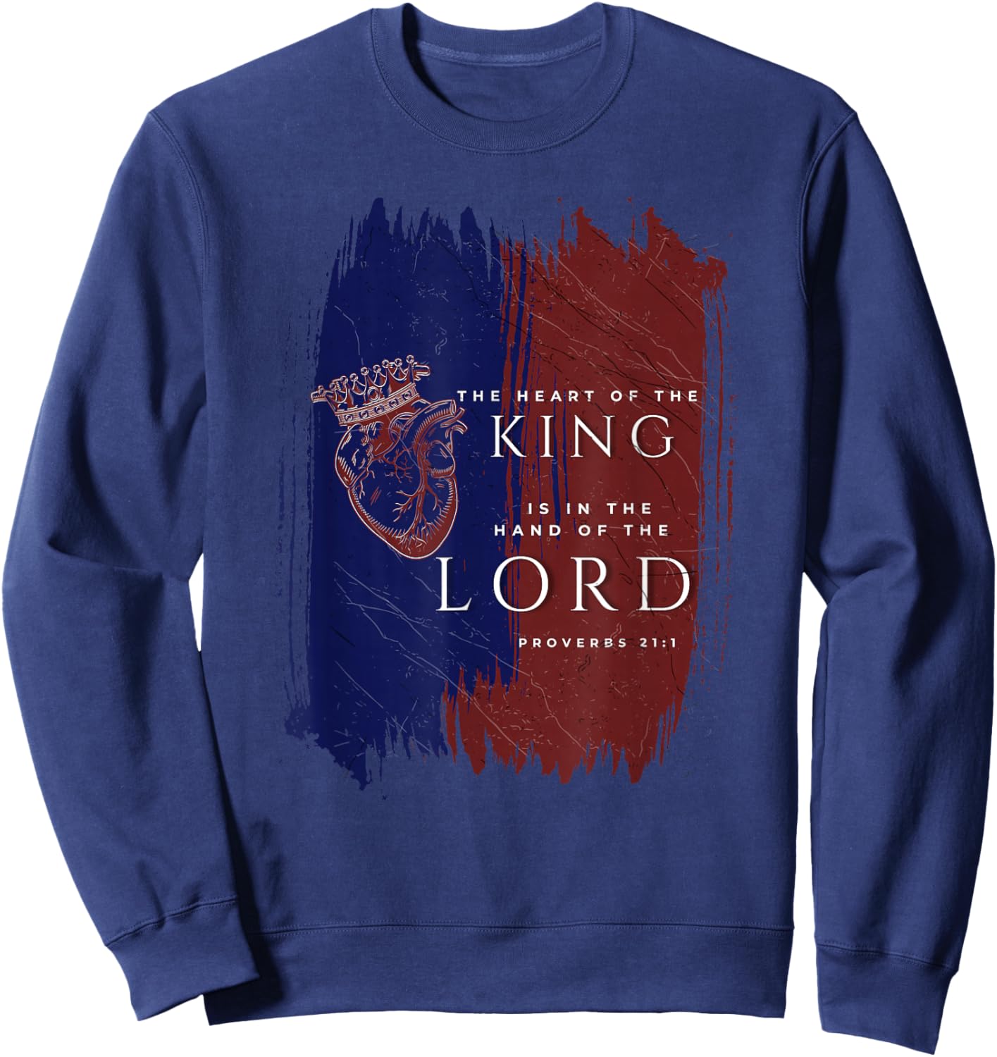 The Heart Of The King (Red, White & Blue) Sweatshirt - Sweatshirt | Navy