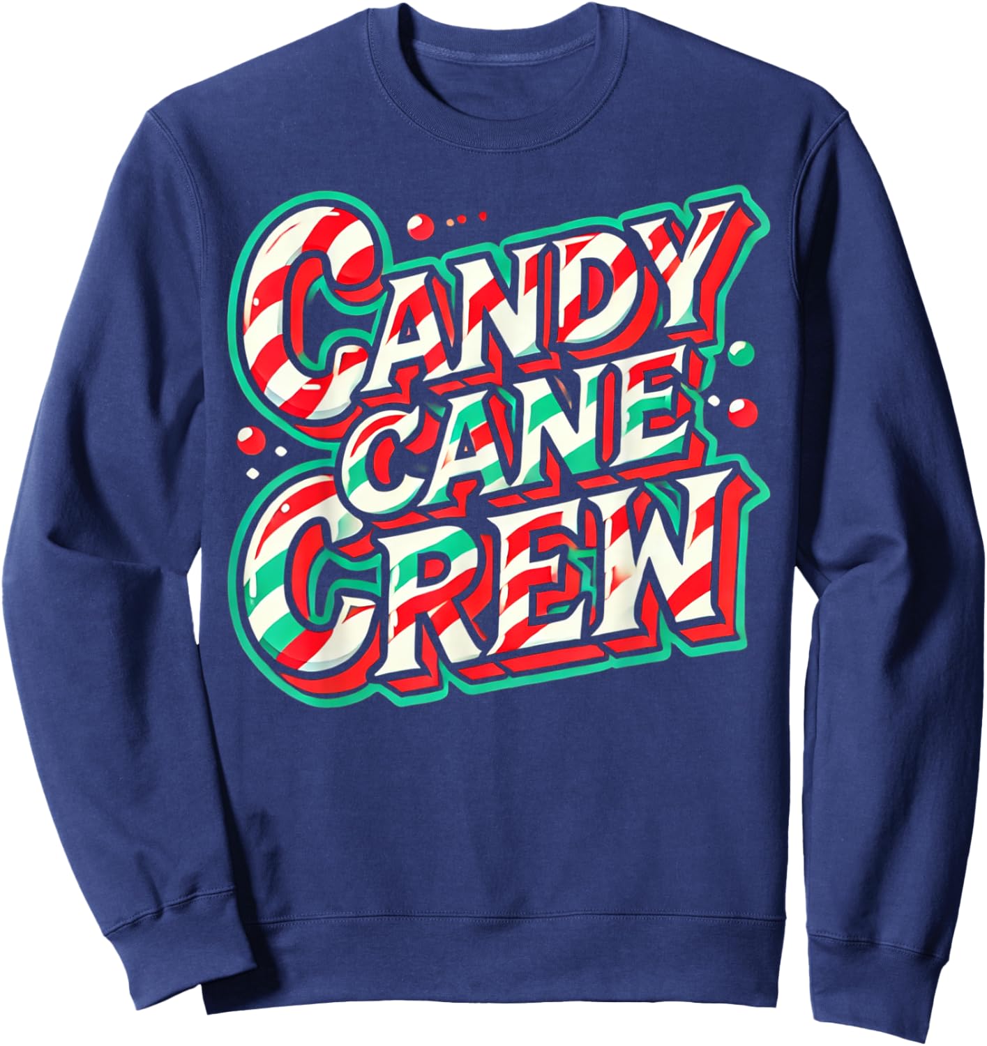 Candy Cane Crew Candy Love christmas Sweet Sweatshirt - Sweatshirt | Navy