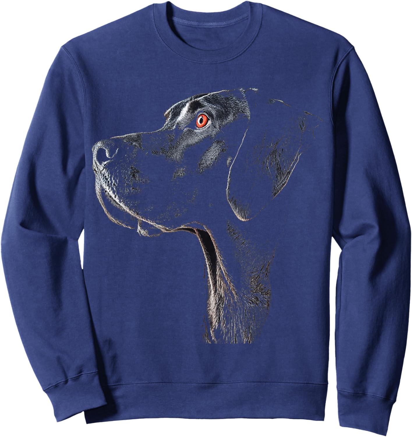 Great Dane Dog Motif Pet Illustration Great Dane Men Women Kids Sweatshirt - Sweatshirt | Navy