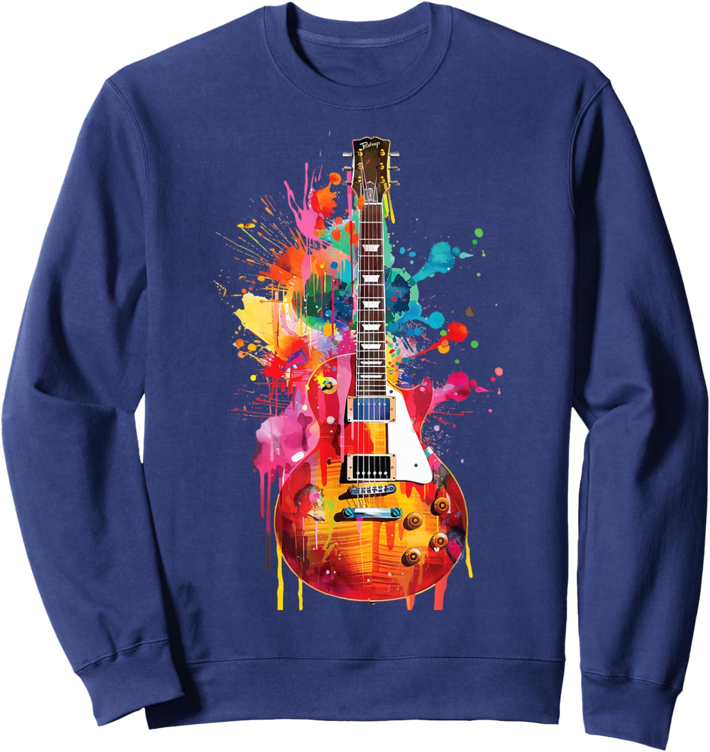 Guitar Guitars Player Guitarist Sweatshirt - Sweatshirt | Navy