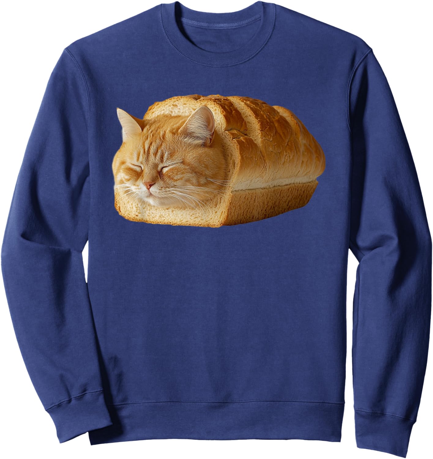 Bread Cat Loaf Funny Cat Bakery Sweatshirt - Sweatshirt | Navy