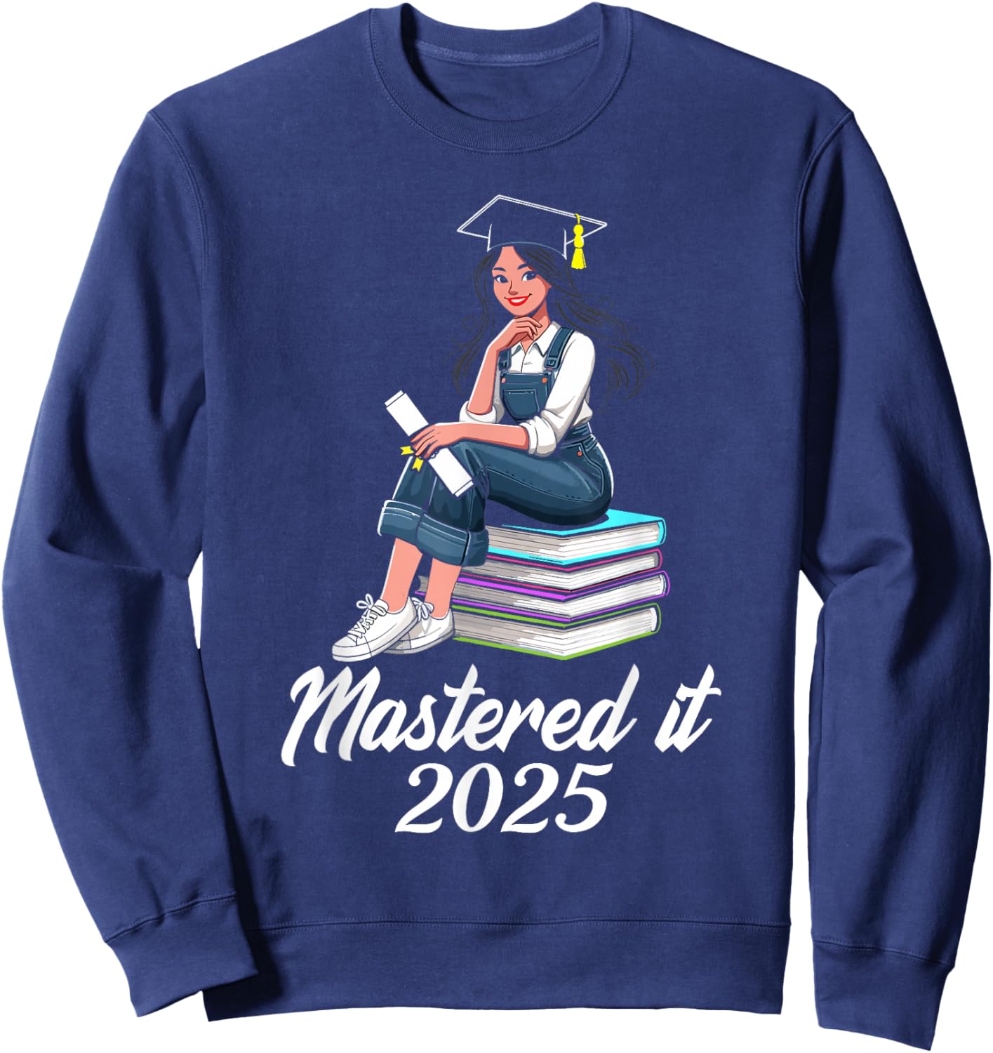 Mastered it 2025 master degree graduation graduate Sweatshirt - Sweatshirt | Navy