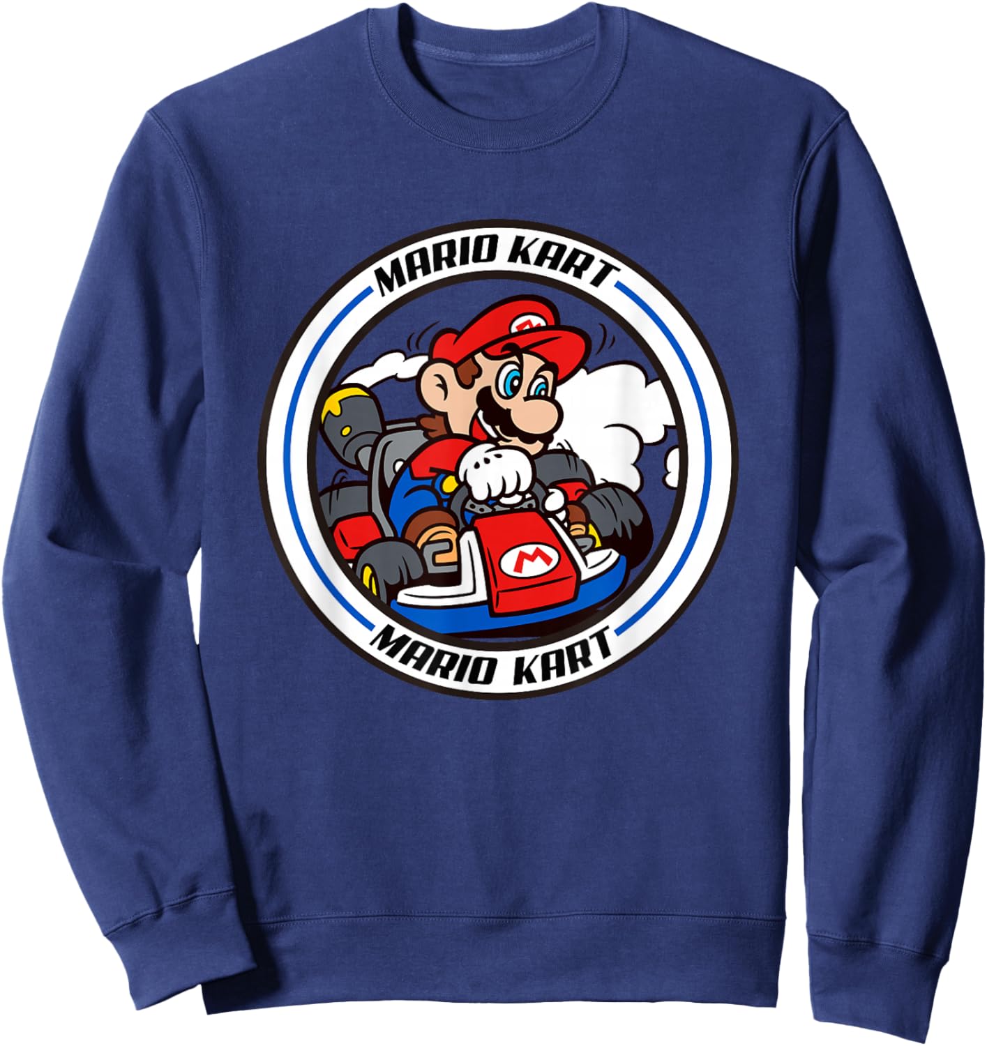 Mario Kart Speed Racer Classic Mario Circle Sweatshirt - Sweatshirt | Navy
