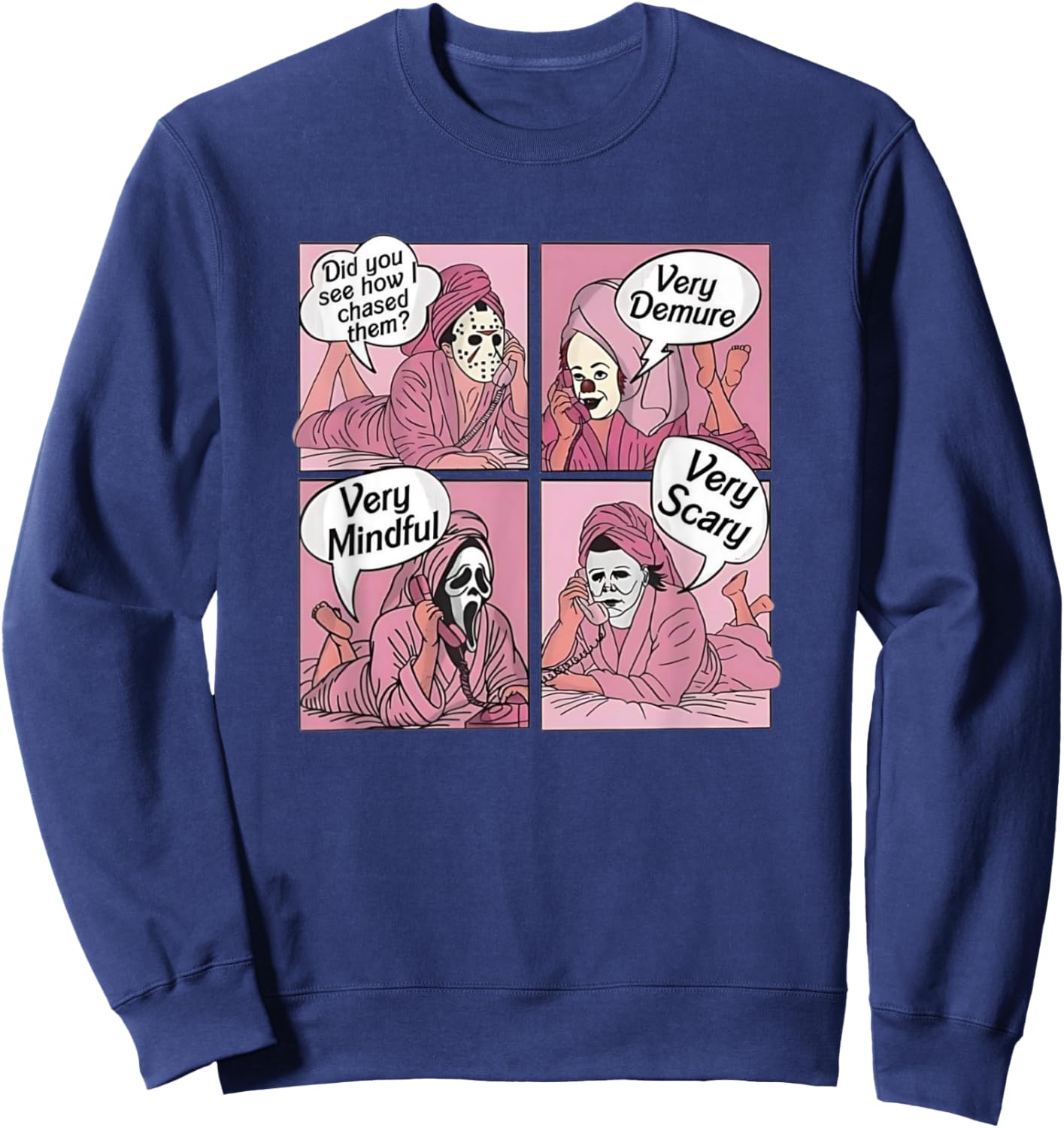 Funny Very Demure Very Mindful Gen Z Trend Quote Party Gifts Sweatshirt - Sweatshirt | Navy