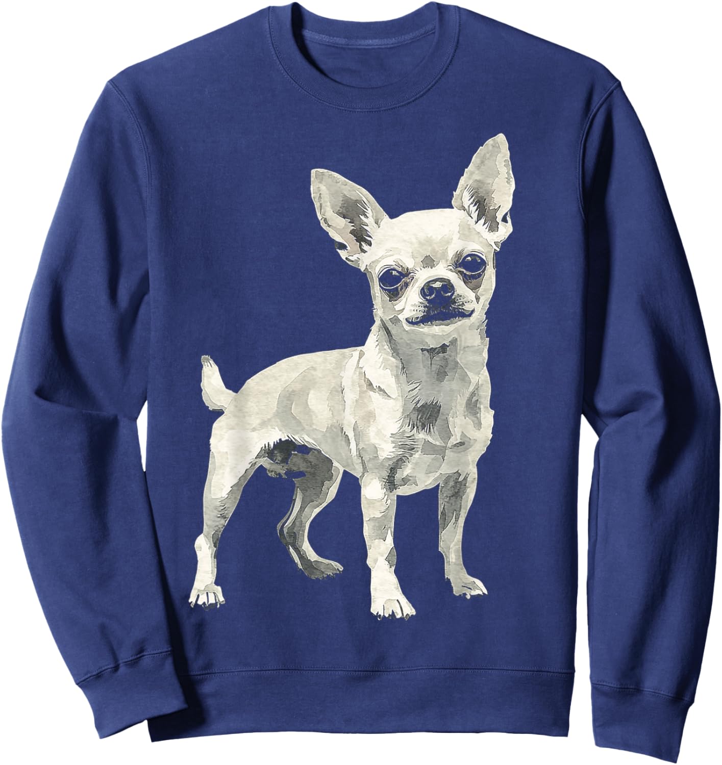 Chihuahua Dog Graphic Pet Illustration Chihuahua Sweatshirt - Sweatshirt | Navy