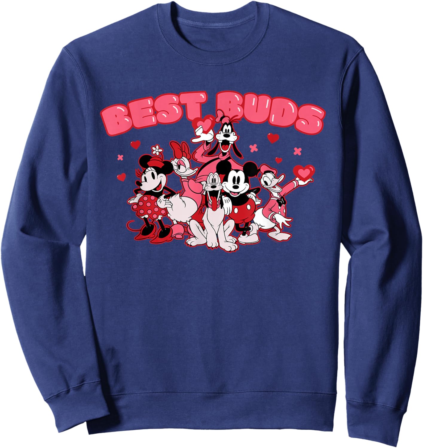 Disney Mickey & Friends Valentine's Day Best Buds Matching Sweatshirt - Sweatshirt | Navy