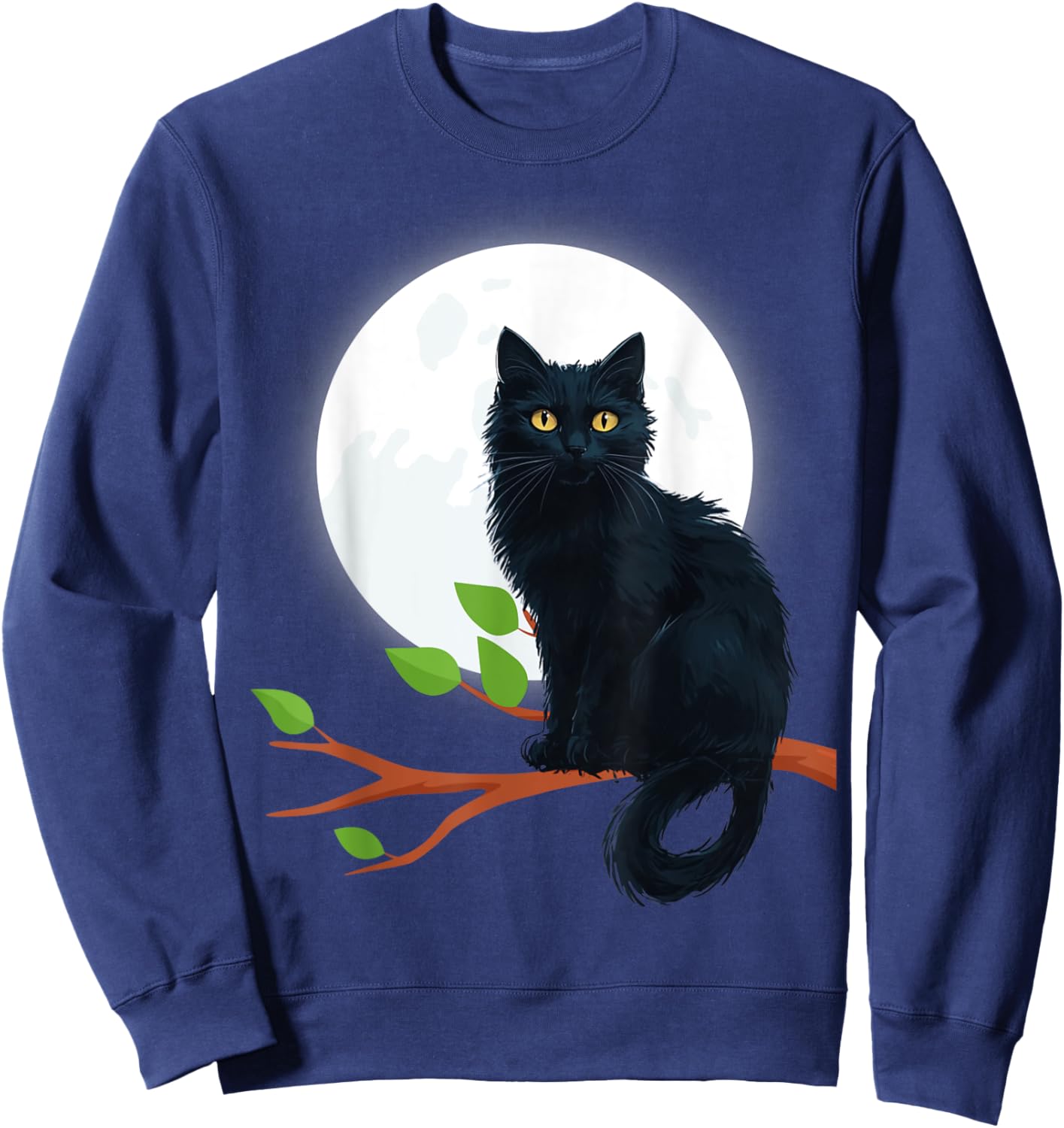 Friday the 13th 2018 Adorable Halloween Black Cat Women Sweatshirt - Sweatshirt | Navy