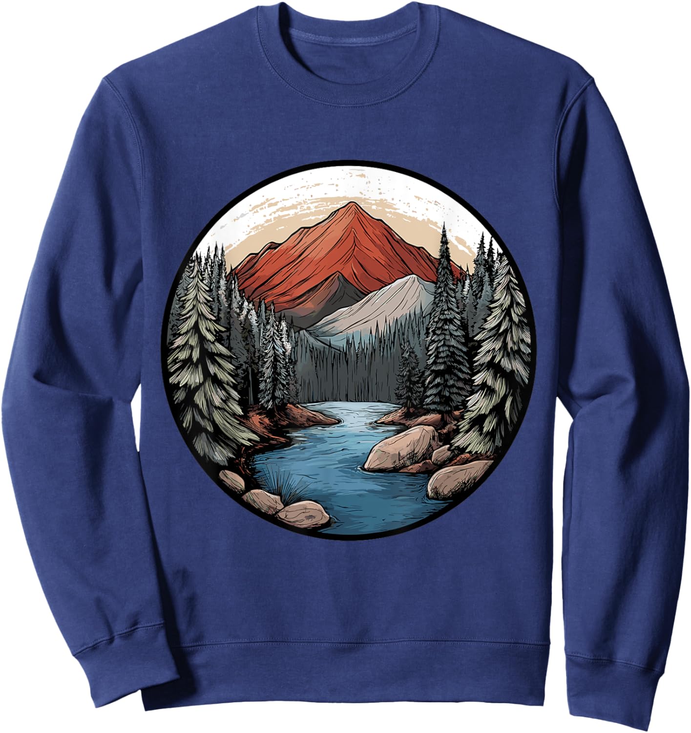 Hiking in Nature, Hiking Sweatshirt - Sweatshirt | Navy