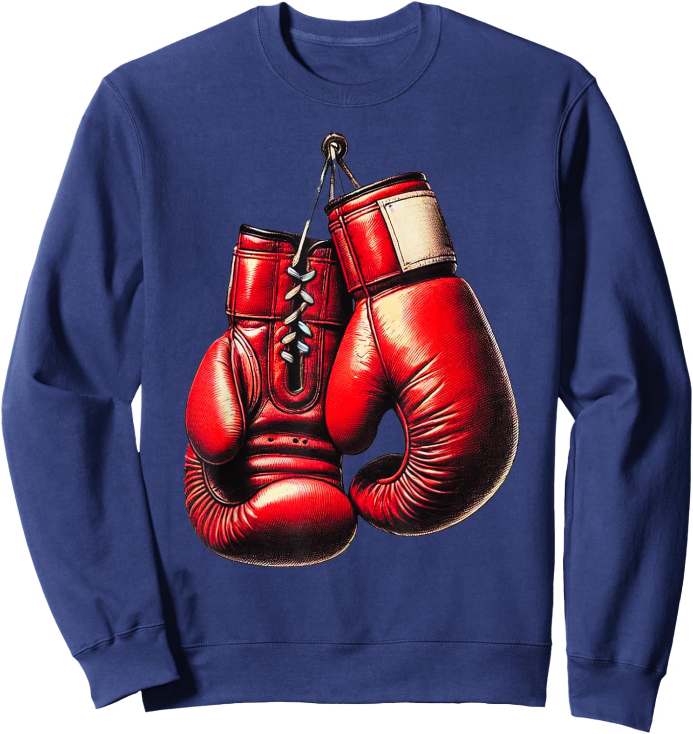 Boxing Gloves Red Boxing Sport Boxer Kickboxing Sweatshirt - Sweatshirt | Navy