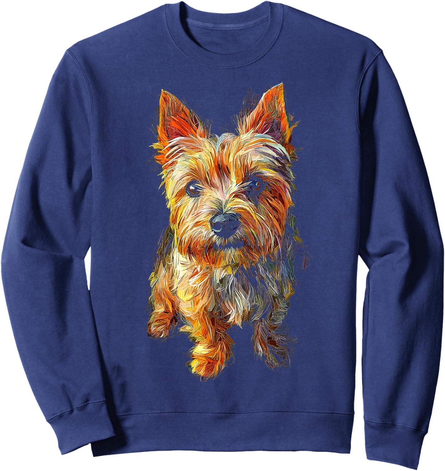 Cairn Terrier Dog Motif Pet Illustration Cairn Terrier Women Kids Sweatshirt - Sweatshirt | Navy