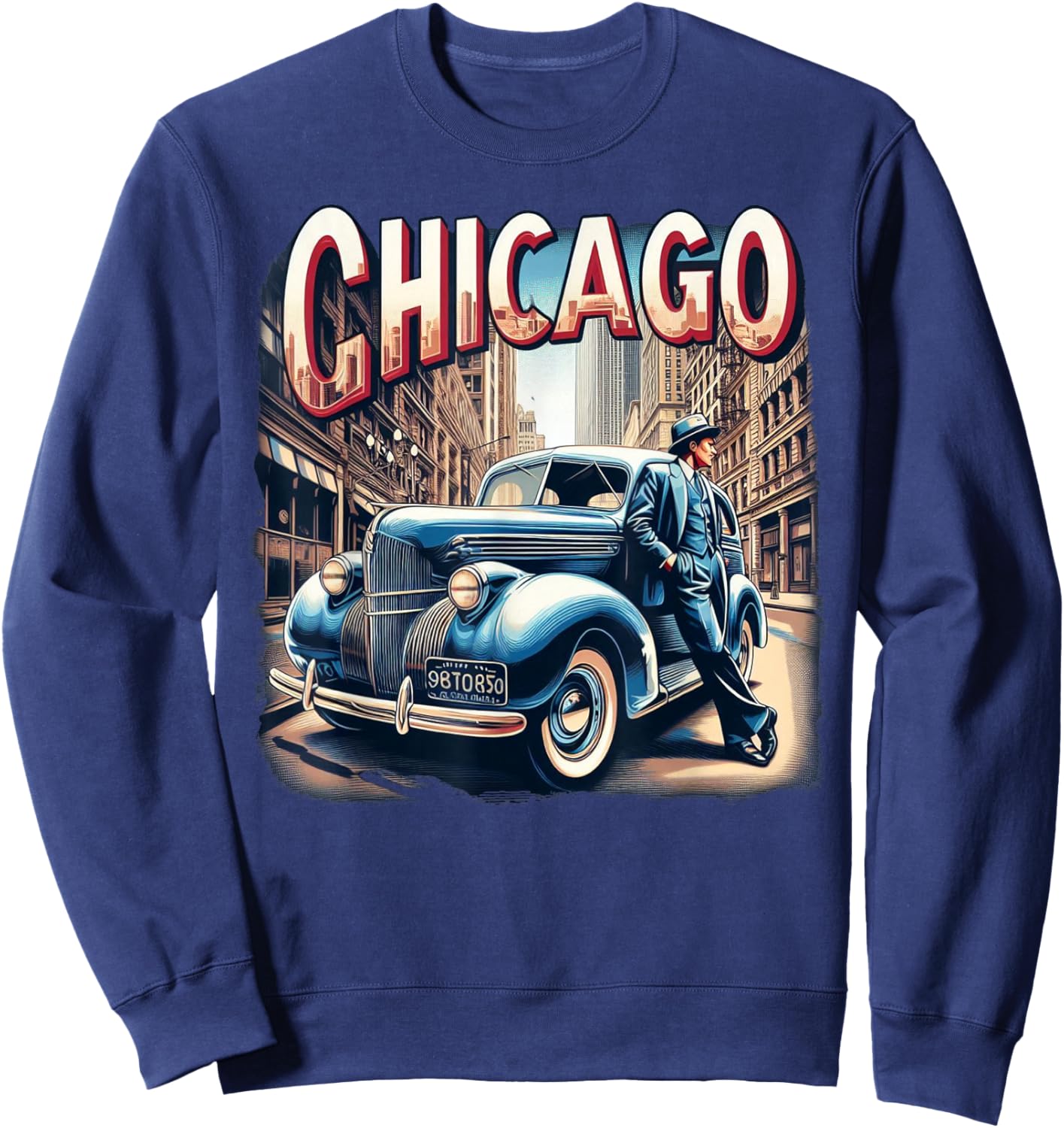 Vintage Chicago Sweatshirt - Sweatshirt | Navy