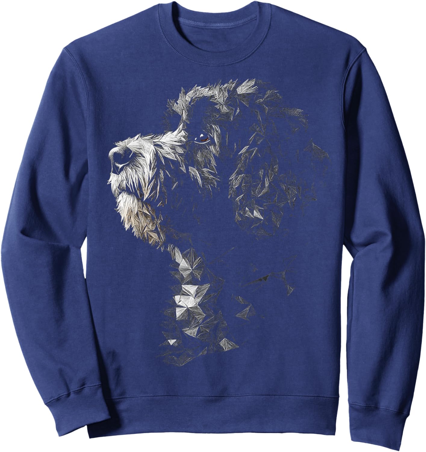 Portuguese Water Dog Graphic Pet Artwork Portuguese Water Sweatshirt - Sweatshirt | Navy