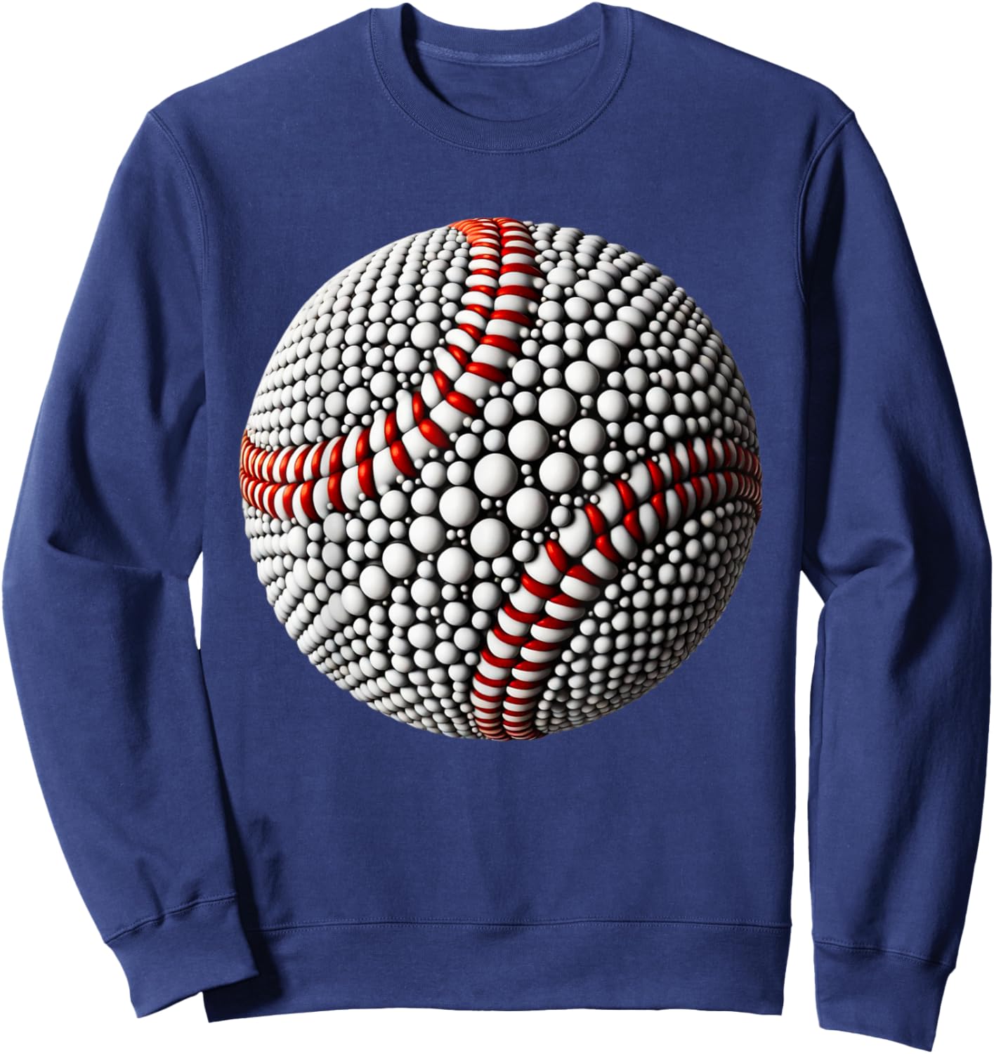 Classic Funny Baseball Dot Day Sweatshirt - Sweatshirt | Navy