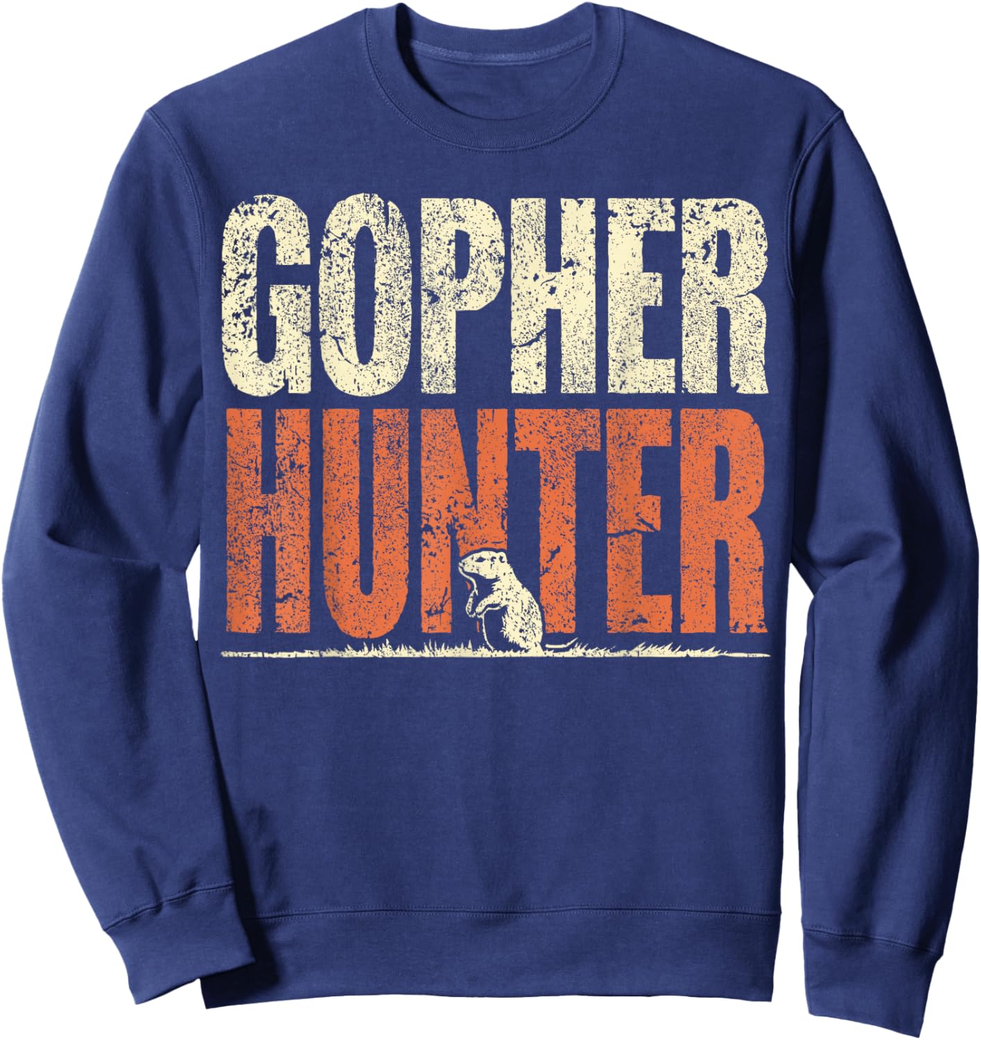 Gopher Hunter Gifts & GOPHER HUNTER -Adults Black Classic Fit Short Sleeve Sweatshirt - Sweatshirt | Navy