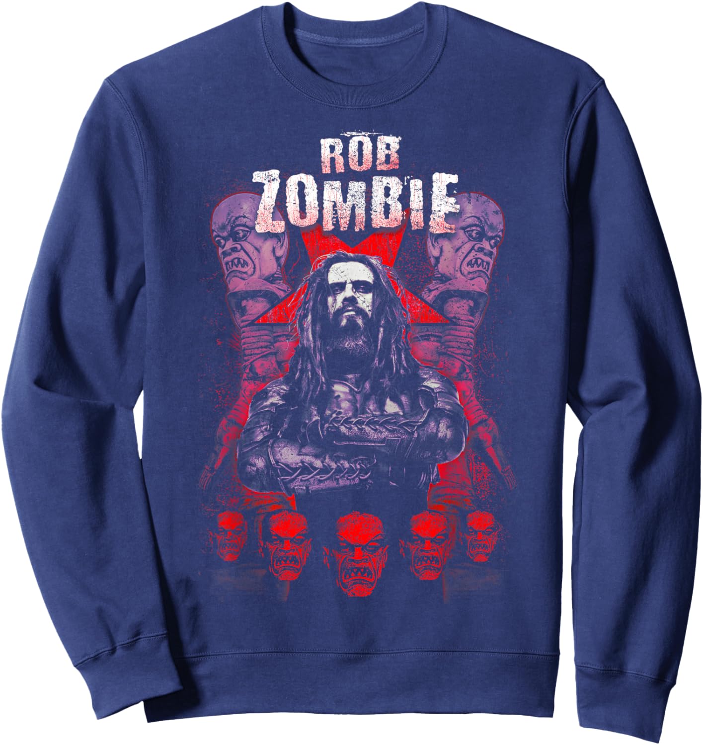 Rob Zombie Army Of Robots Sweatshirt - Sweatshirt | Navy