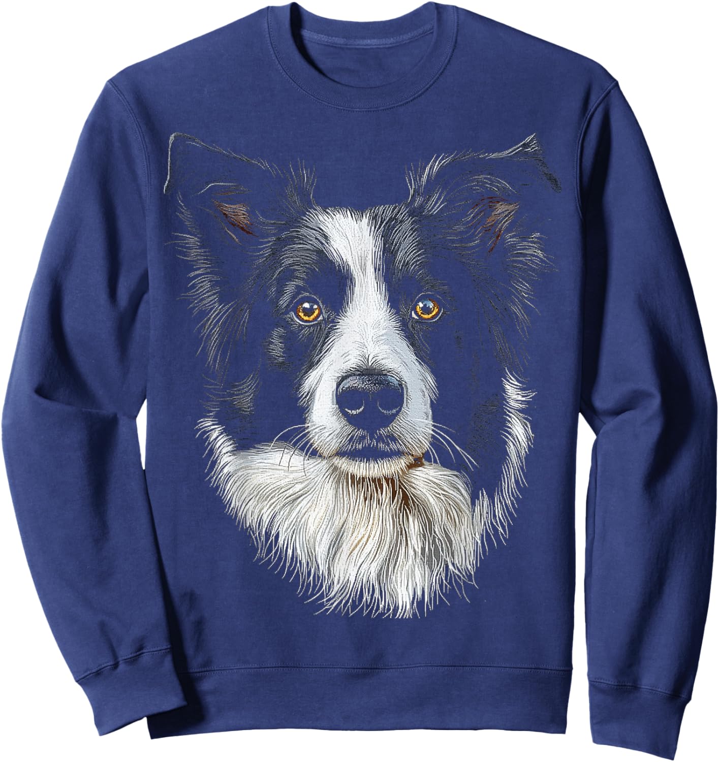 Border Collie Dog Motif Pet Mandala Border Collie Sweatshirt - Sweatshirt | Navy