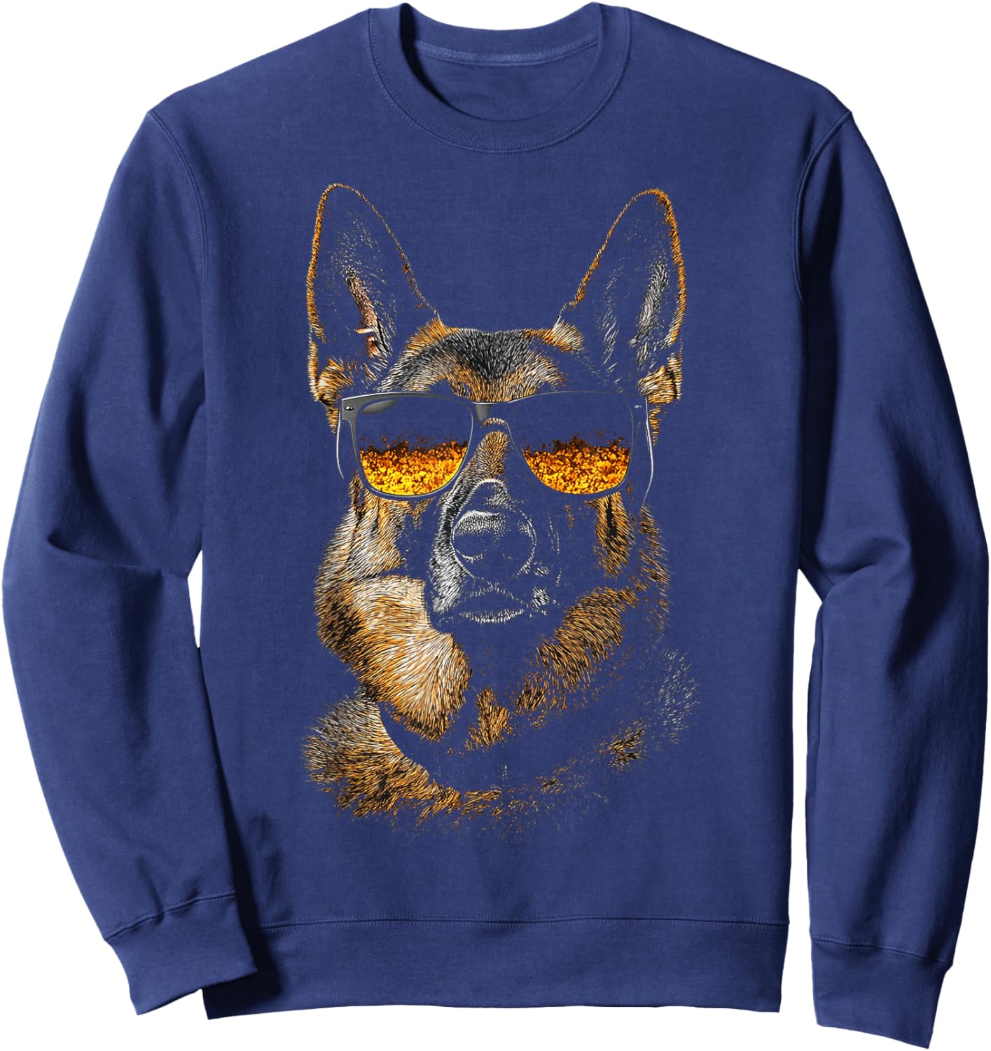German Shepherd Dog Pet Artwork Sunglasses German Shepherd Sweatshirt - Sweatshirt | Navy