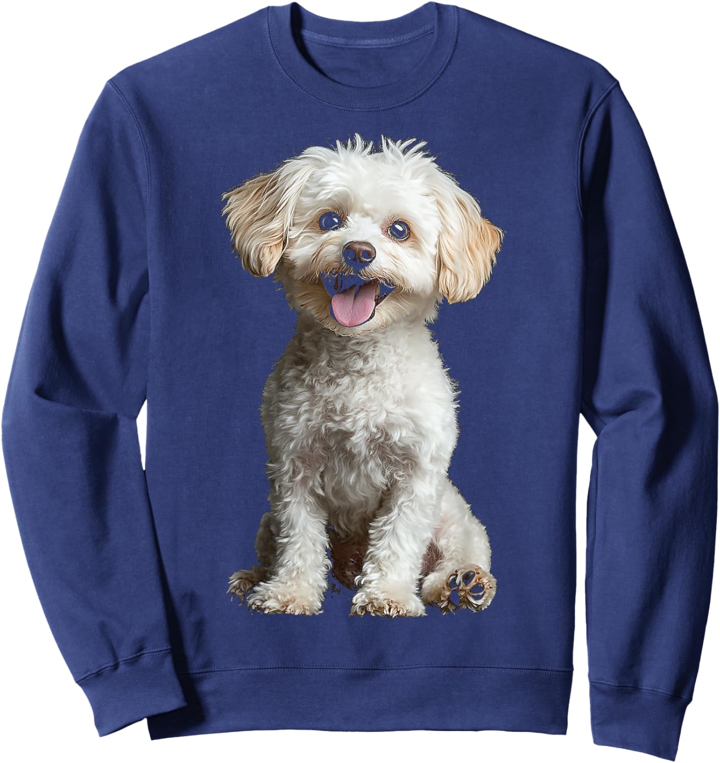 Maltipoo Dog Motif Pet Artwork Maltipoo Sweatshirt - Sweatshirt | Navy