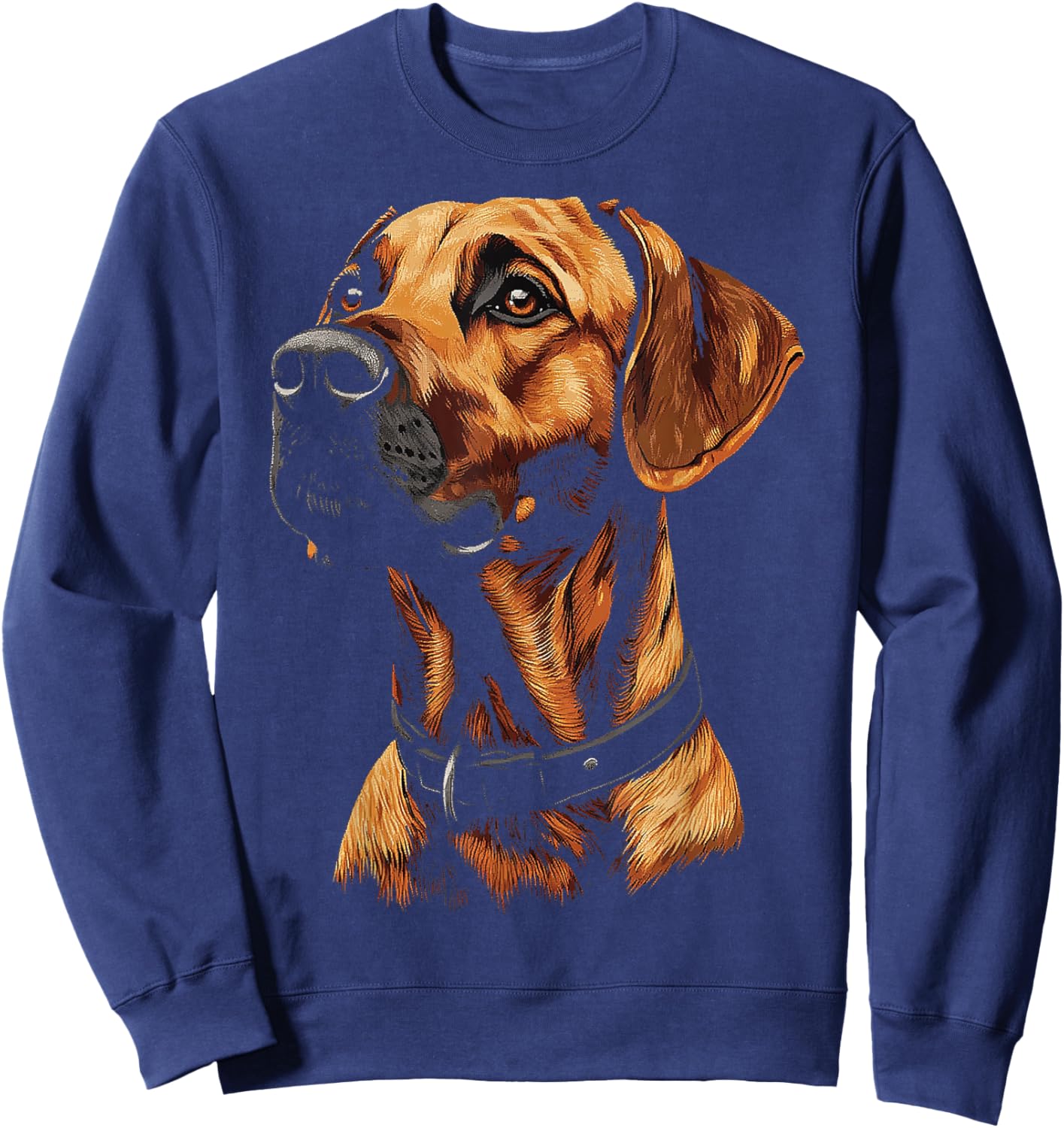 Rhodesian Ridgeback Dog Pet Artwork Rhodesian Ridgeback Men Women Kids Sweatshirt - Sweatshirt | Navy