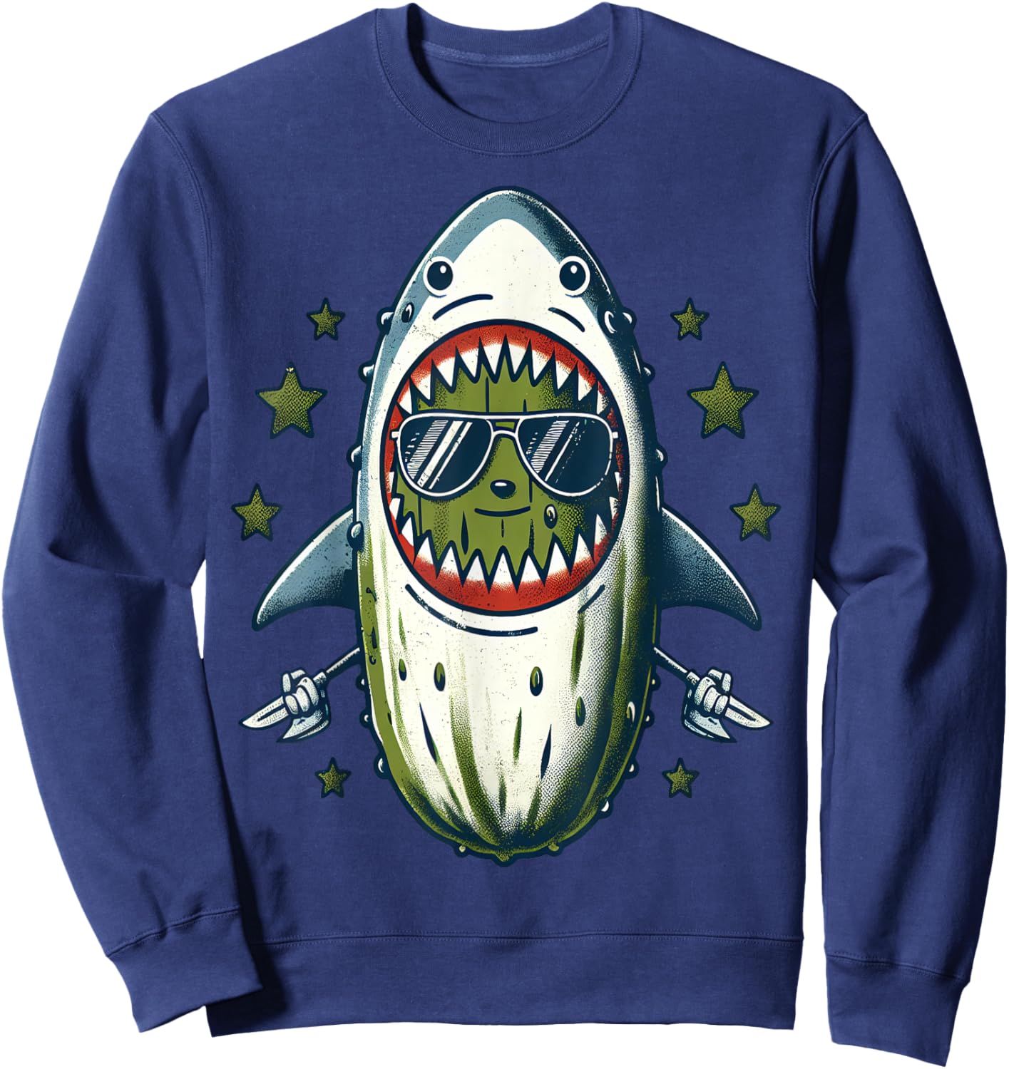 Cool Pickle Shark Sweatshirt - Sweatshirt | Navy