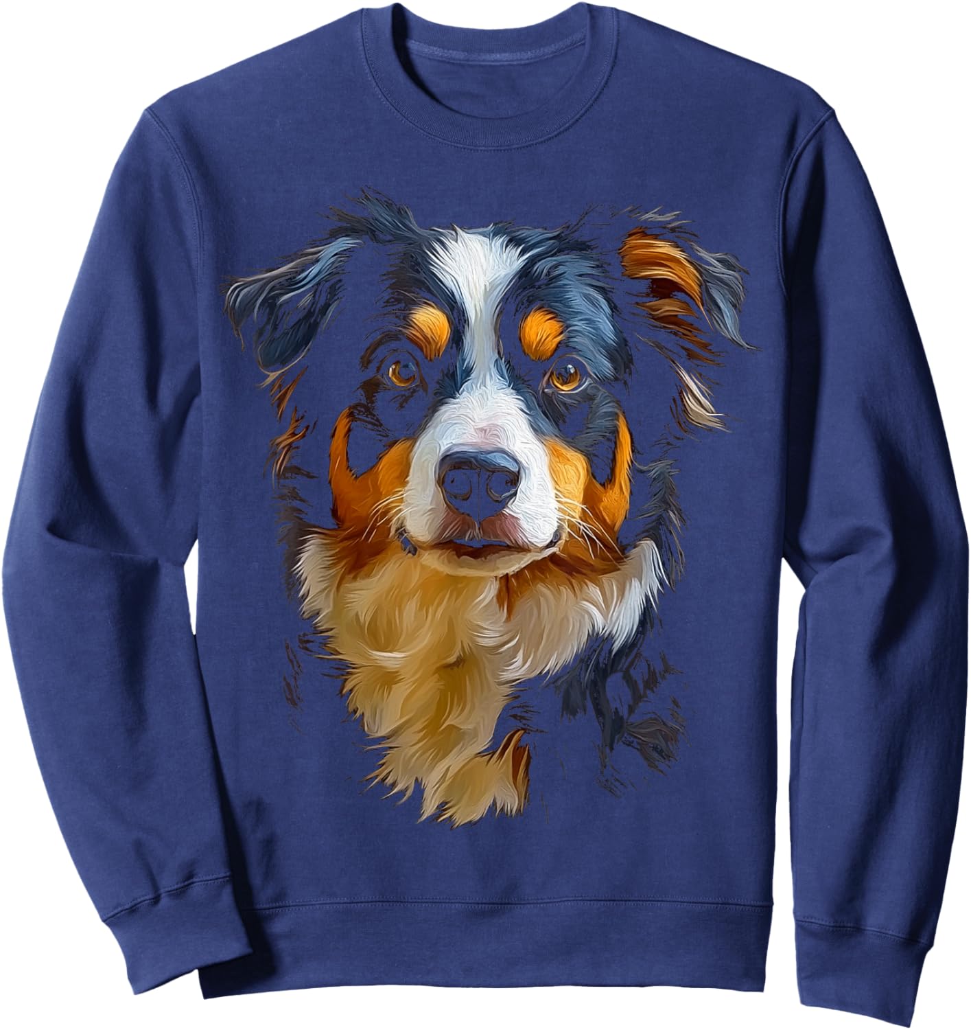 Australian Shepherd Dog Pet Artwork Australian Shepherd Women Kids Sweatshirt - Sweatshirt | Navy
