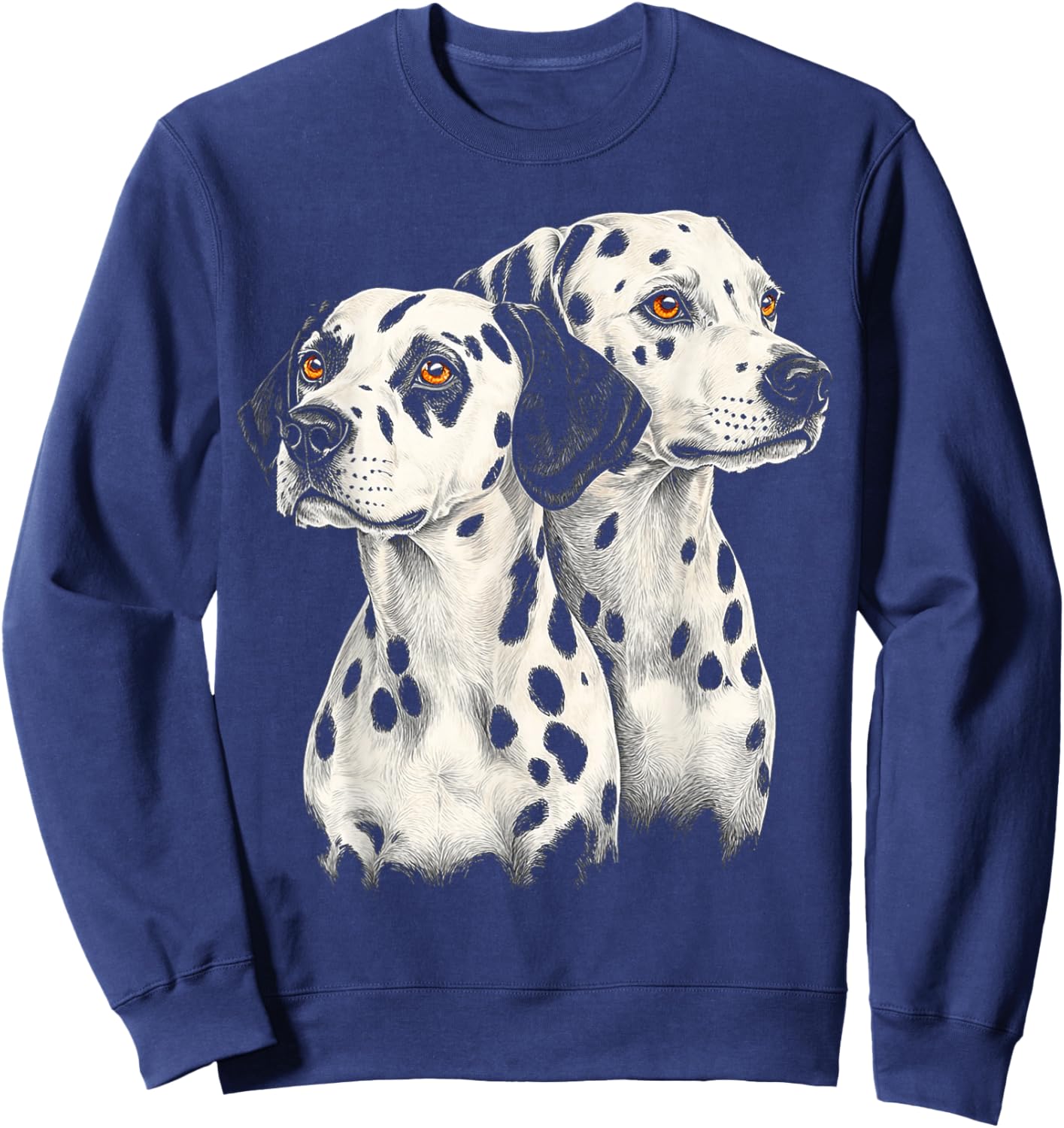 Dalmatian Dog Motif Pet Illustration Dalmatian Sweatshirt - Sweatshirt | Navy