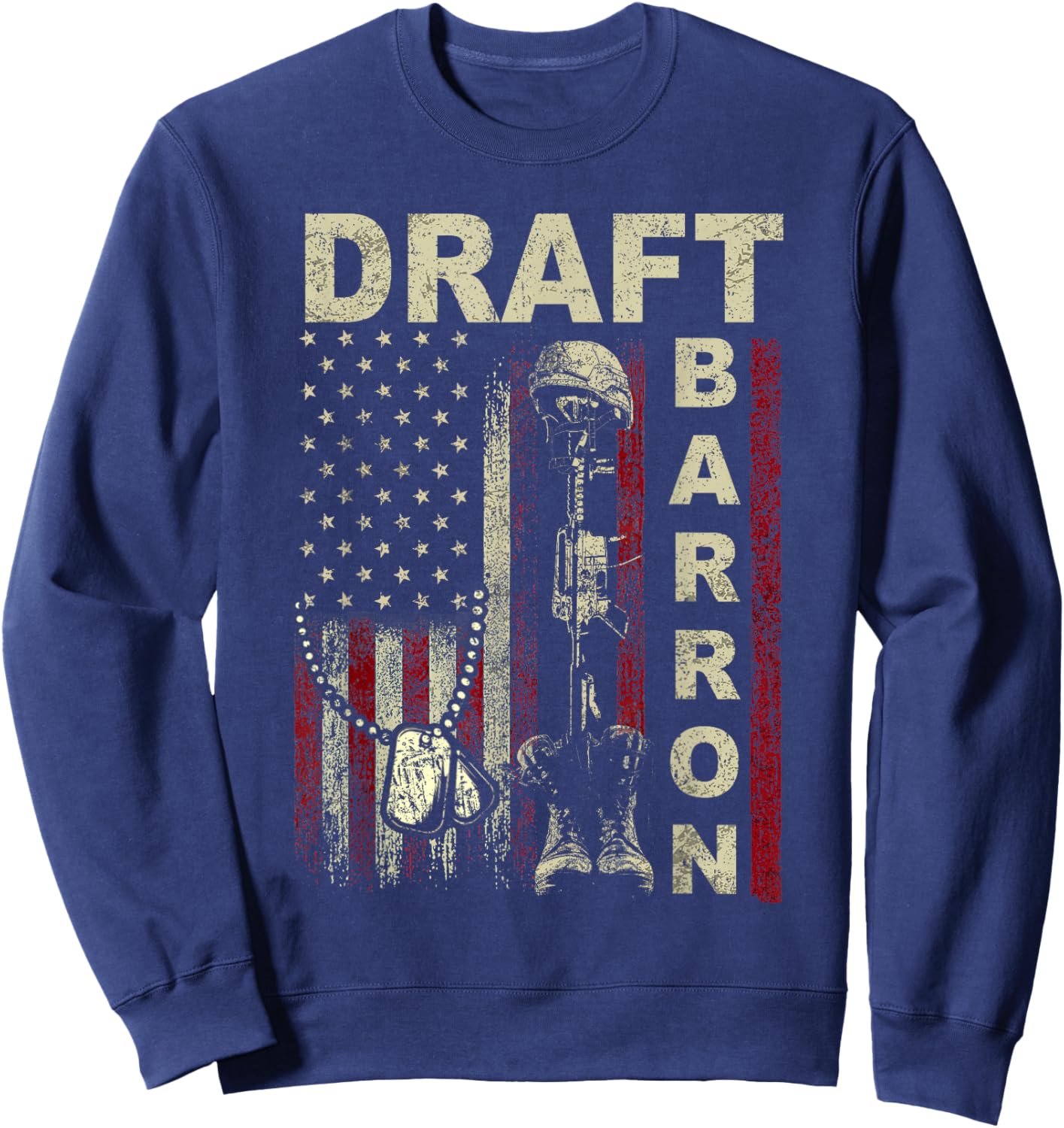 Draft Barron Shirt Vintage Send Barron T-Shirt - Sweatshirt | Navy