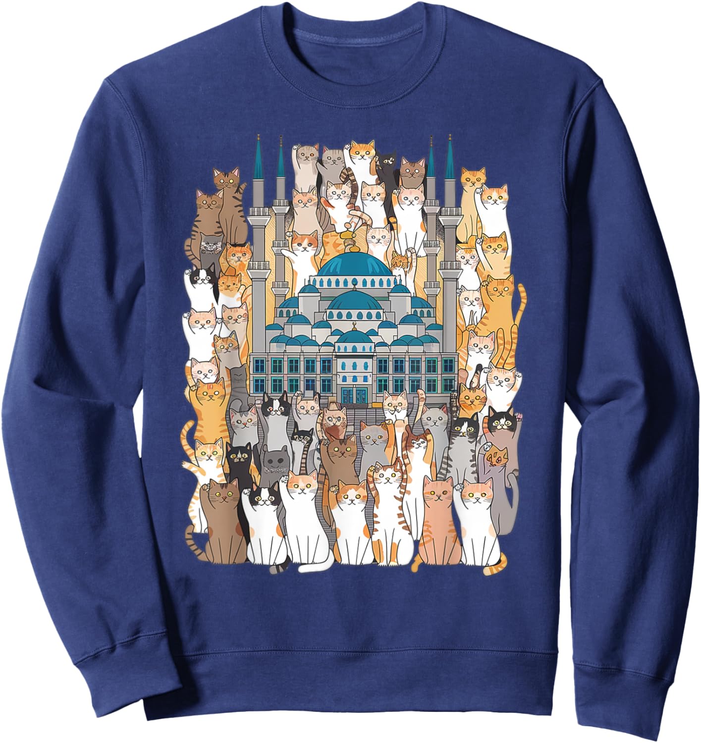 Istanbul cat - city of cats turkey travel Sweatshirt - Sweatshirt | Navy