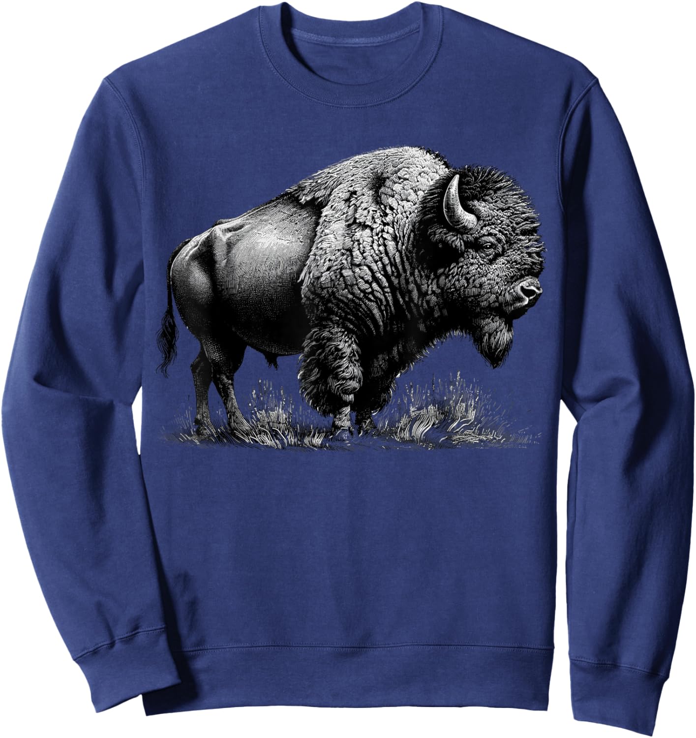 Buffalo American Bison Sweatshirt - Sweatshirt | Navy