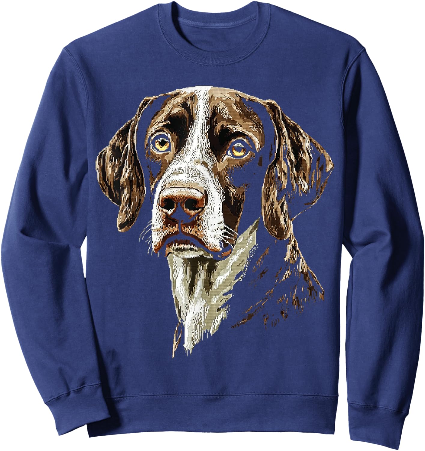German Short Haired Pointer Dog Graphic Pet Art Sweatshirt - Sweatshirt | Navy