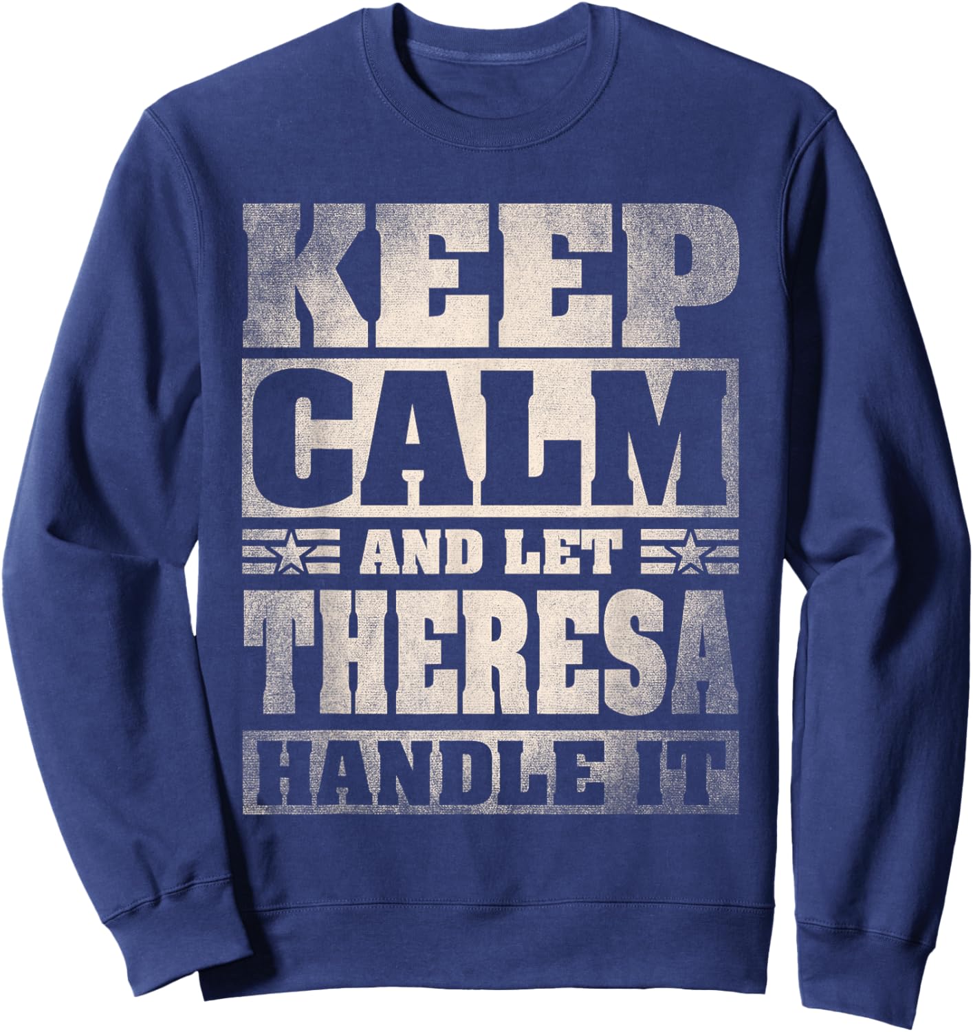Theresa Name Shirt Personalized Theresa First Name Sweatshirt - Sweatshirt | Navy