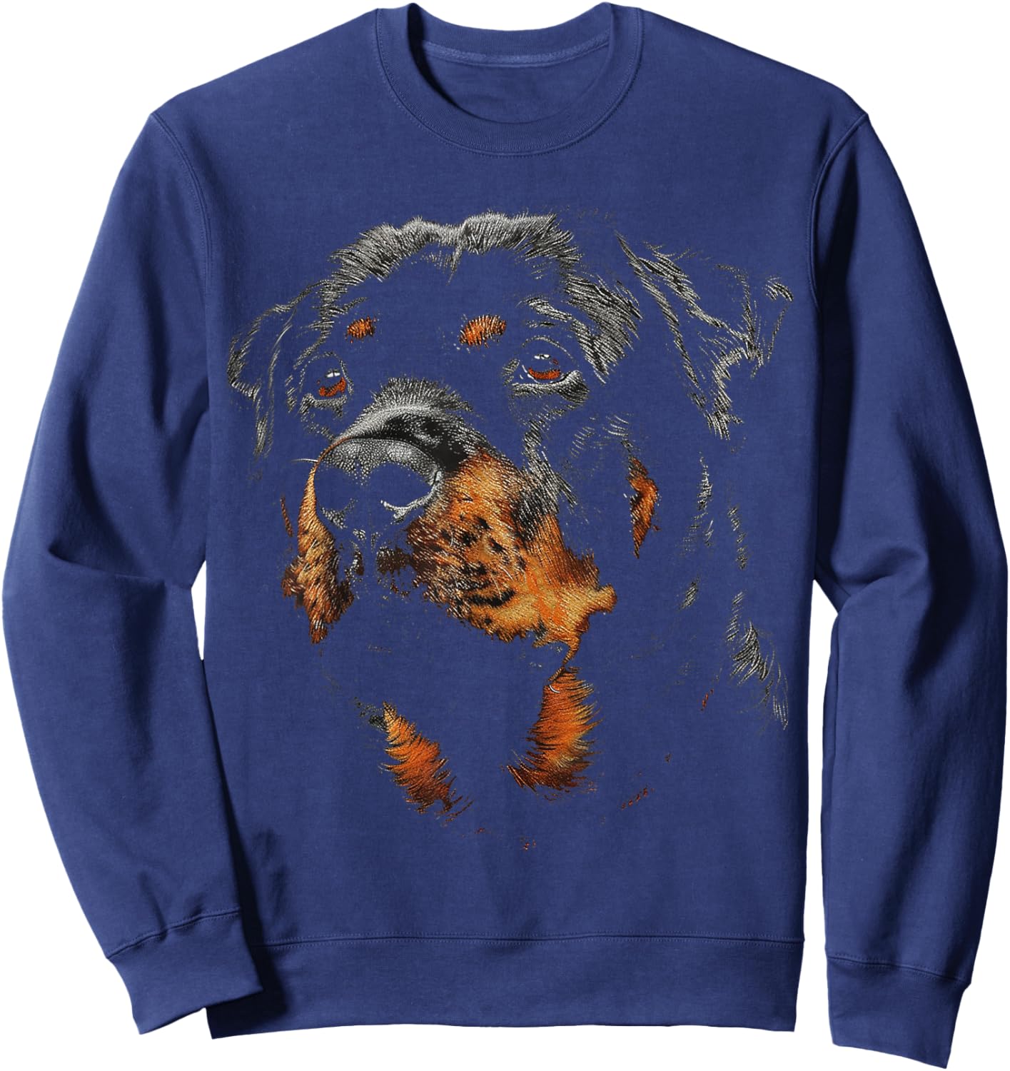 Rottweiler Dog Graphic Pet Illustration Rottweiler Men Women Kids Sweatshirt - Sweatshirt | Navy