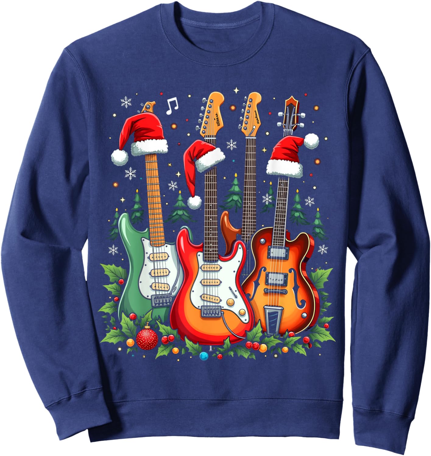 Christmas Guitar Sweatshirt - Sweatshirt | Navy