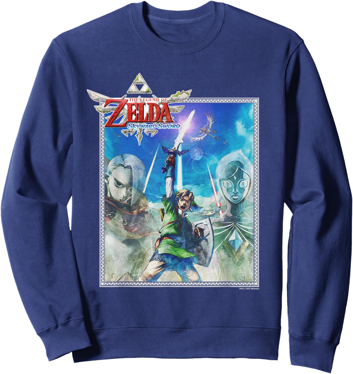 The Legend of Zelda The Skyward Sword Hyrule Poster Sweatshirt - Sweatshirt | Navy