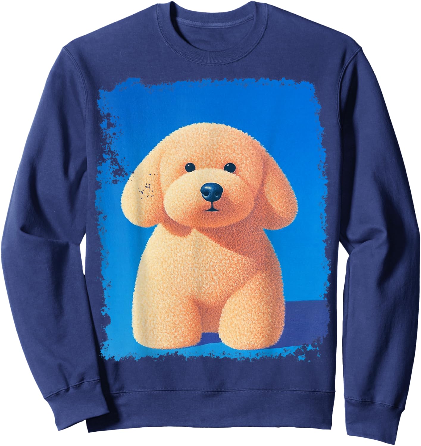 Pop Art Cute Toy Poodle Dog Sweatshirt - Sweatshirt | Navy