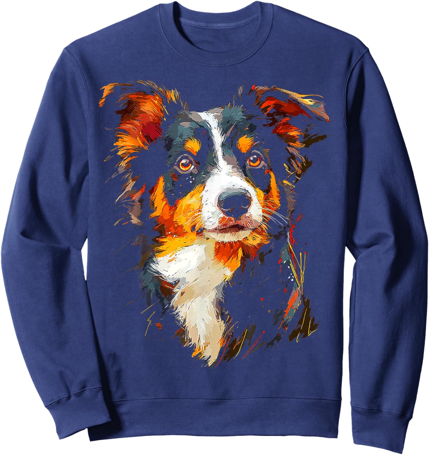 Australian Shepherd Dog Motif Pet Australian Shepherd Men Women Kids Sweatshirt - Sweatshirt | Navy